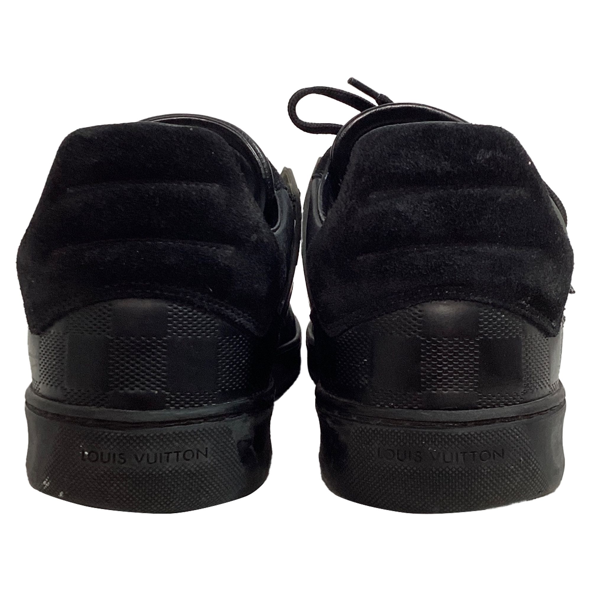 Louis Vuitton Louis Vuitton Logo Low-Top Sneakers in Black Leather and Su Size US 6.5 / IT 36.5 - 4 Thumbnail
