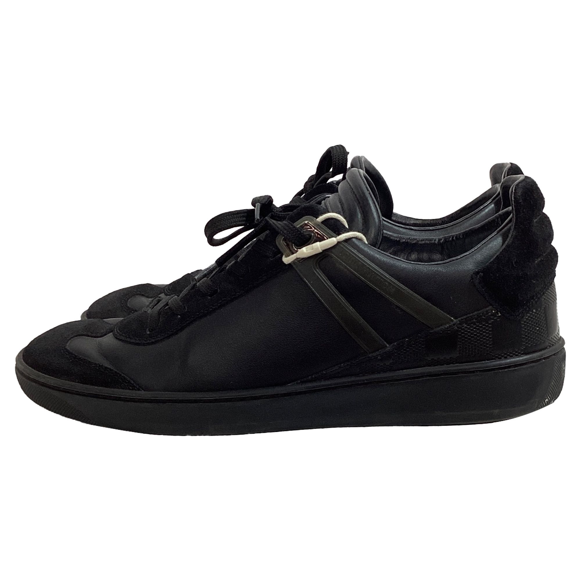 Louis Vuitton Louis Vuitton Logo Low-Top Sneakers in Black Leather and Su Size US 6.5 / IT 36.5 - 3 Thumbnail
