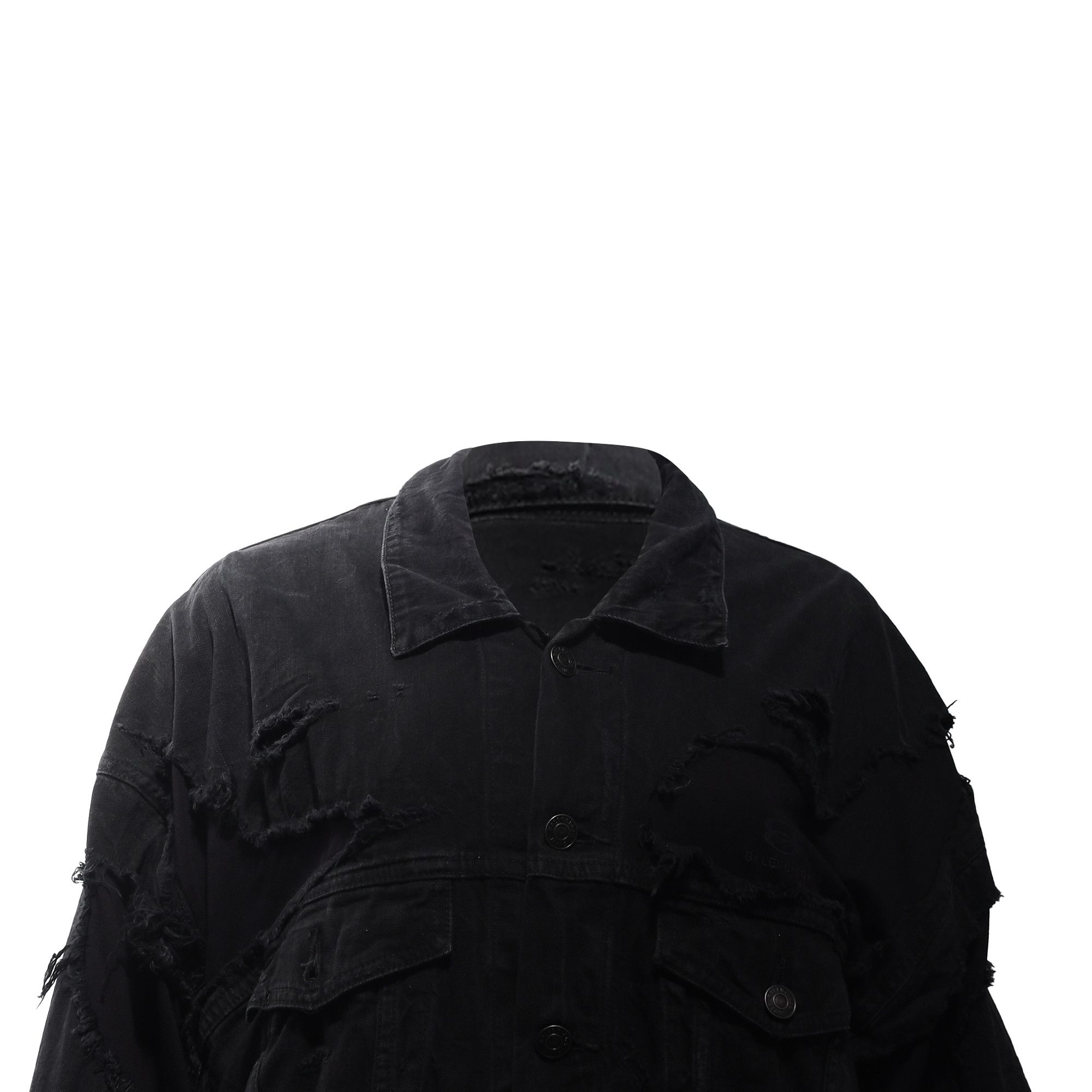 Balenciaga Balenciaga Unity Sports Icon Patchwork Denim Jacket in Blac Size XXS / US 00 / IT 34 - 2 Thumbnail