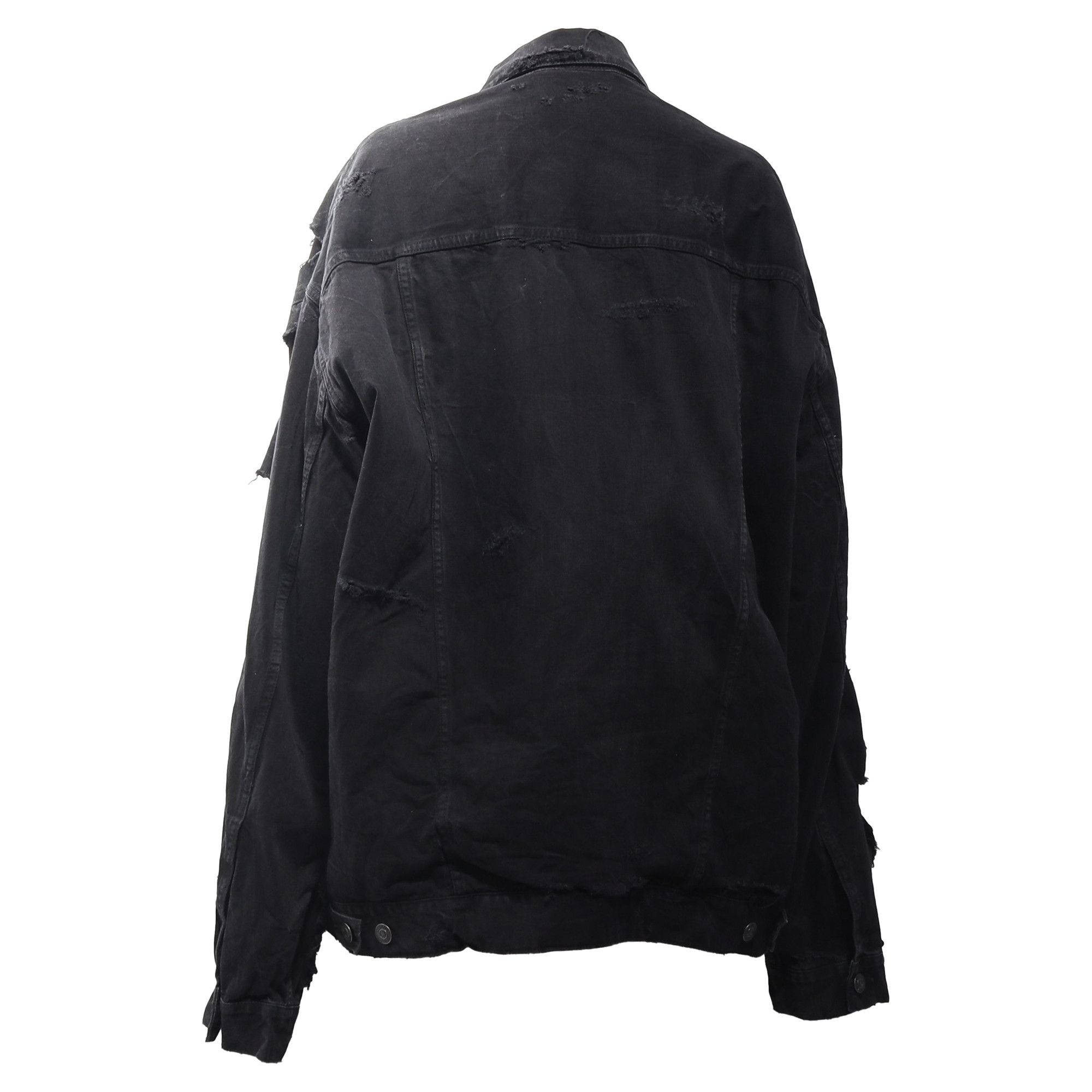 Balenciaga Balenciaga Unity Sports Icon Patchwork Denim Jacket in Blac Size XXS / US 00 / IT 34 - 4 Thumbnail