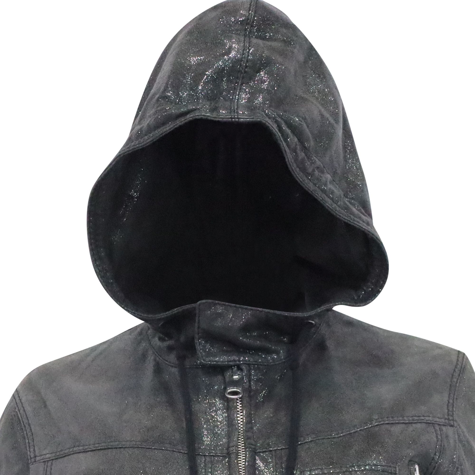 Dior Dior Zipped Hooded Bomber Jacket in Black Leather Size XS / US 0-2 / IT 36-38 - 2 Thumbnail