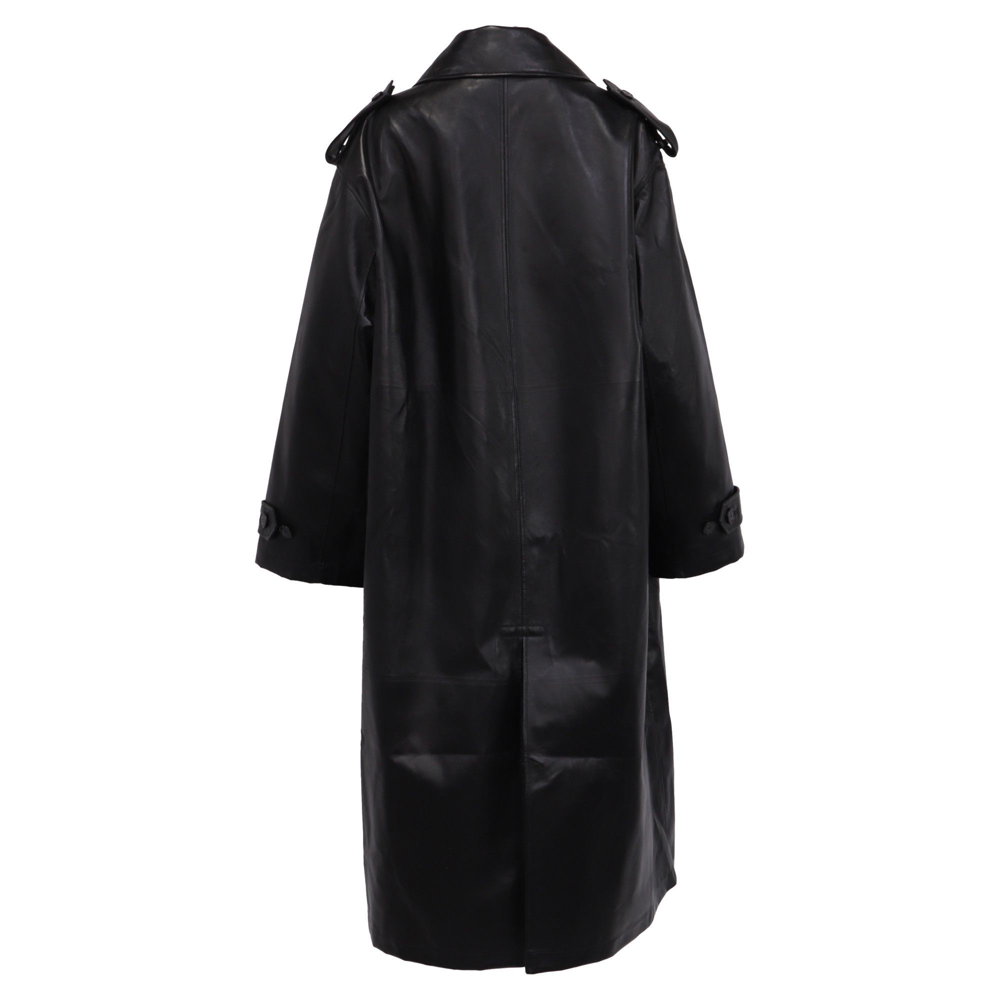 Dior Dior Double-Breasted Coat in Black Lambskin Leather Size XS / US 0-2 / IT 36-38 - 4 Thumbnail