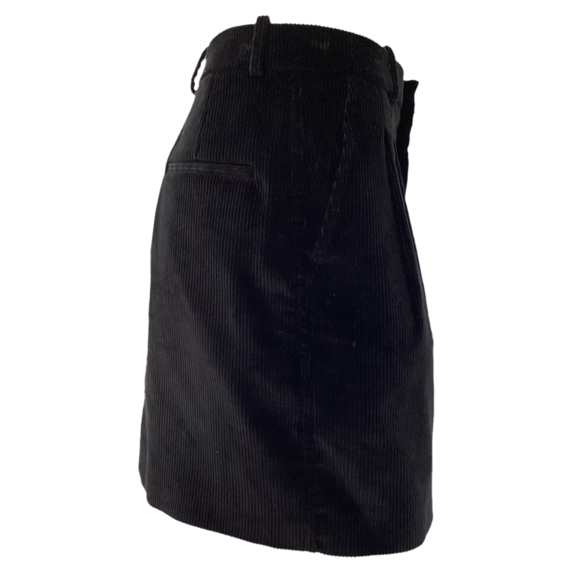Marni Marni Mini A-Line Skirt in Black Corduroy Size 24" / US 00 / IT 34 - 2 Thumbnail