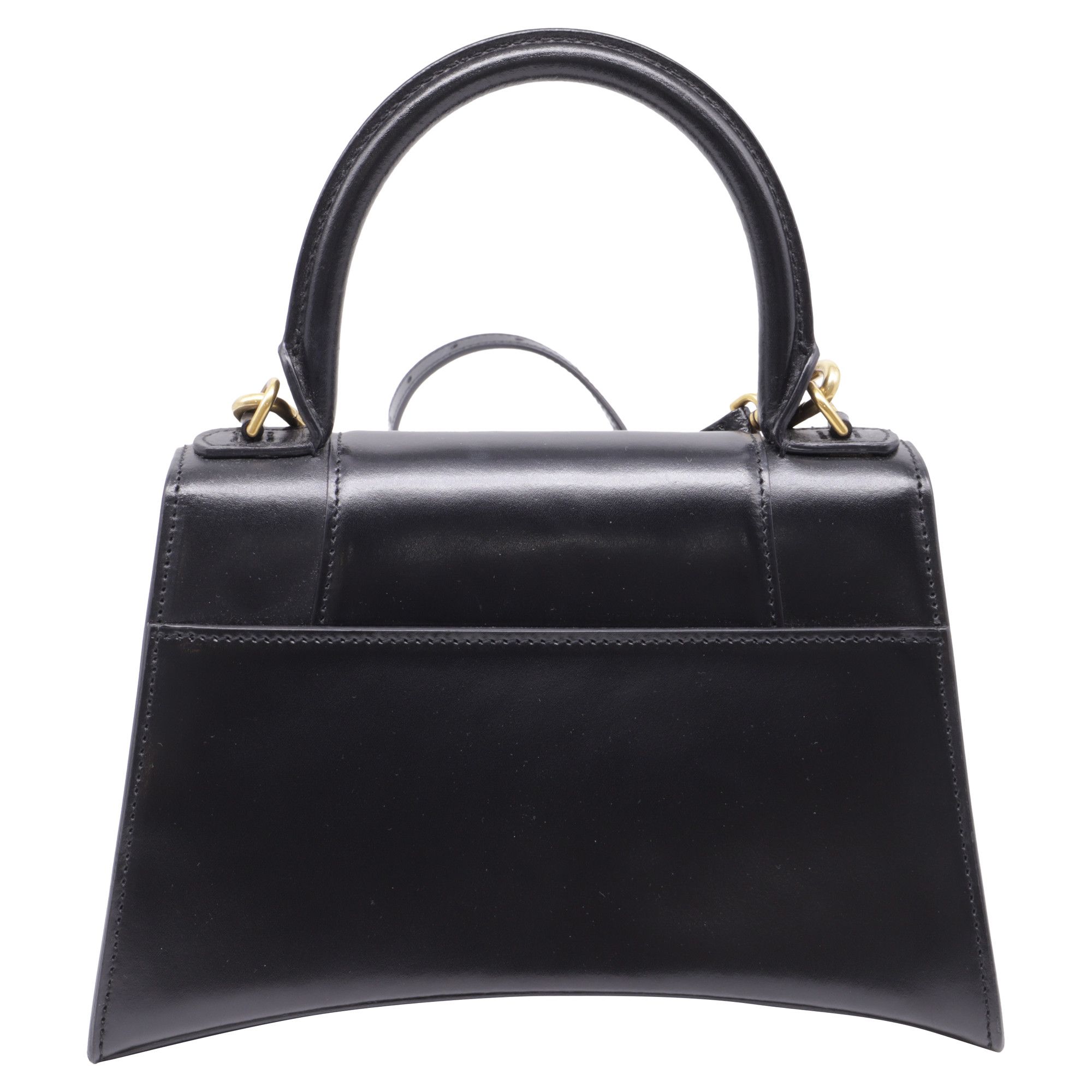 Balenciaga Balenciaga Hourglass Small Top Handle Bag in Black Leather Size ONE SIZE - 4 Thumbnail