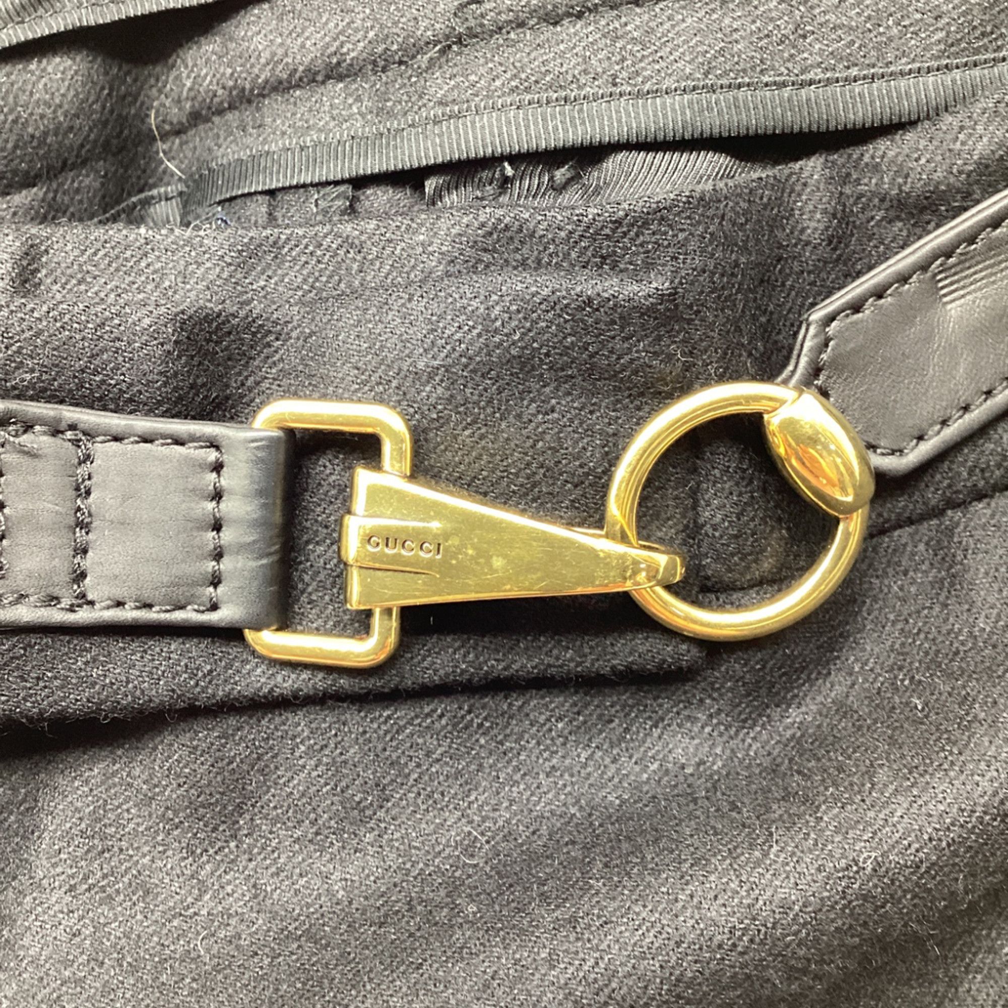 Gucci Gucci Horsebit Closure Straight-Leg Trousers in Black Wool Size 25" / US 0 / IT 36 - 5 Thumbnail