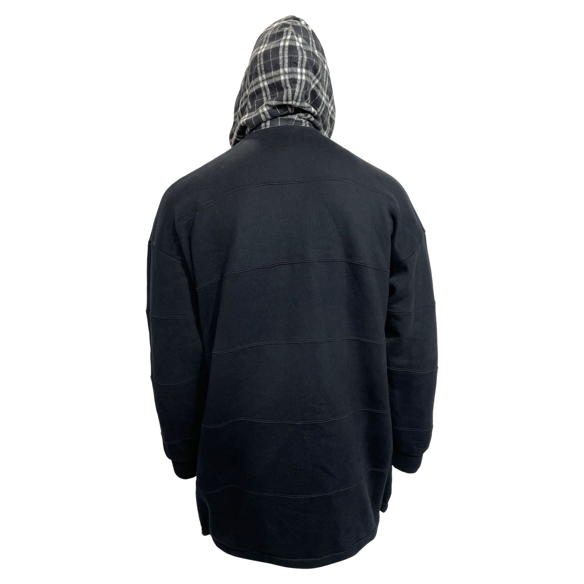 Balenciaga Balenciaga Checkered Hood Oversized Sweatshirt in Black Cot Size US XS / EU 42 / 0 - 4 Thumbnail