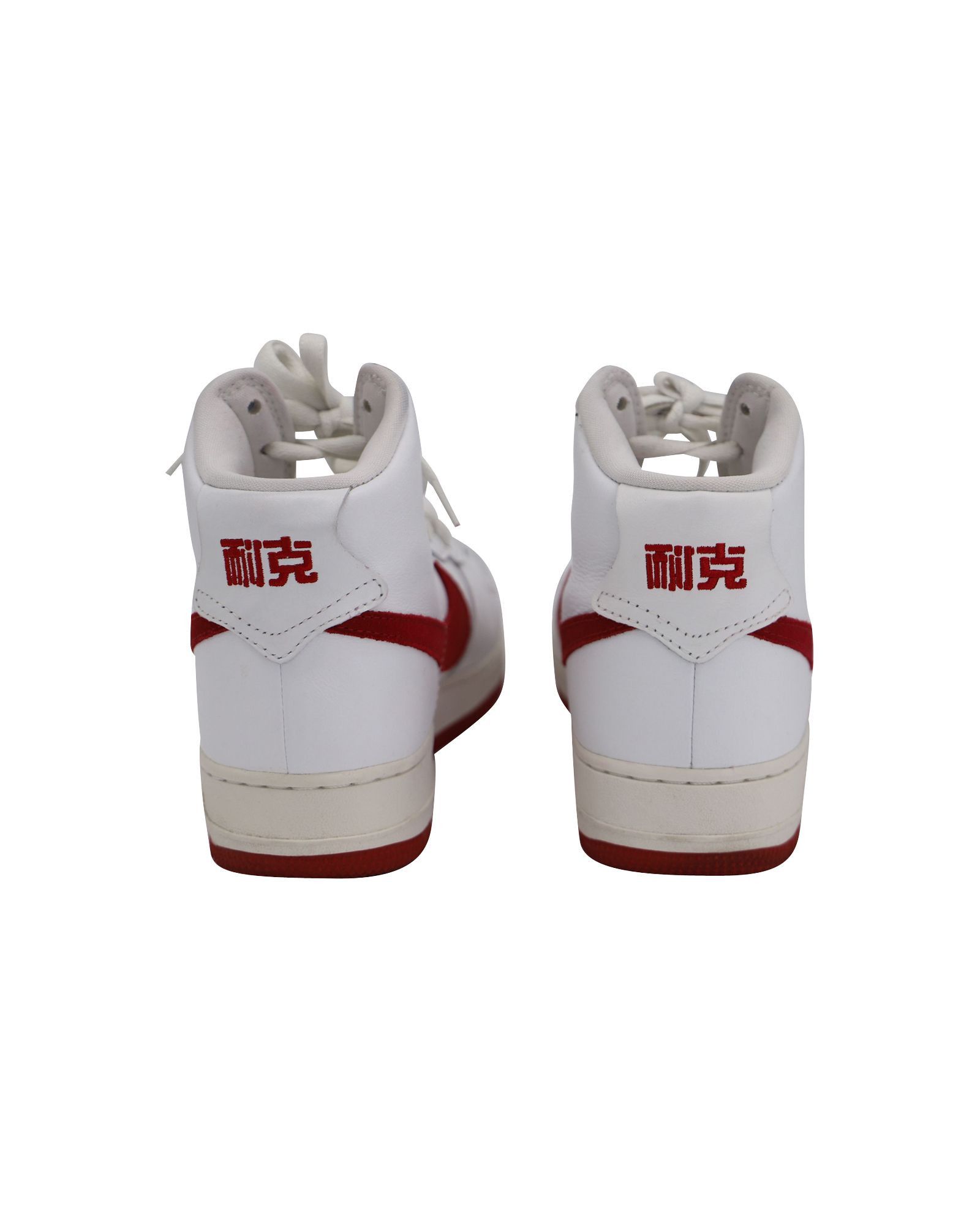 Nike Nike Air Force 1 High 'Nai Ke' Sneakers in White Red Leather Size US 7.5 / EU 40-41 - 3 Thumbnail