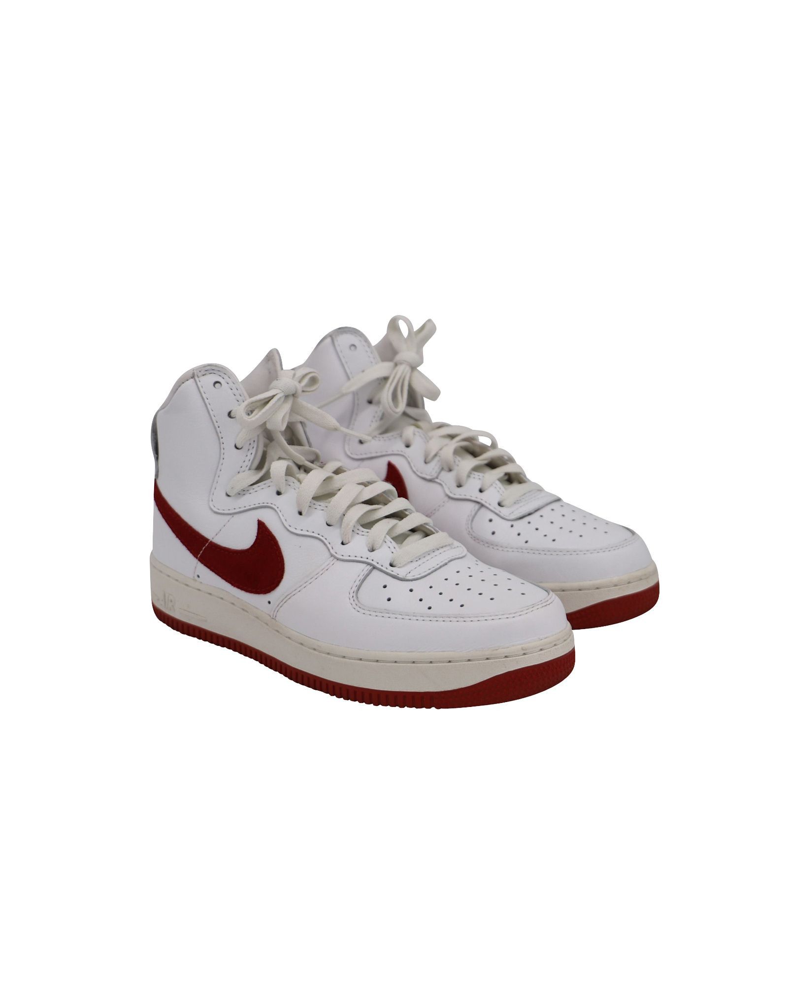 Nike Nike Air Force 1 High 'Nai Ke' Sneakers in White Red Leather Size US 7.5 / EU 40-41 - 2 Thumbnail