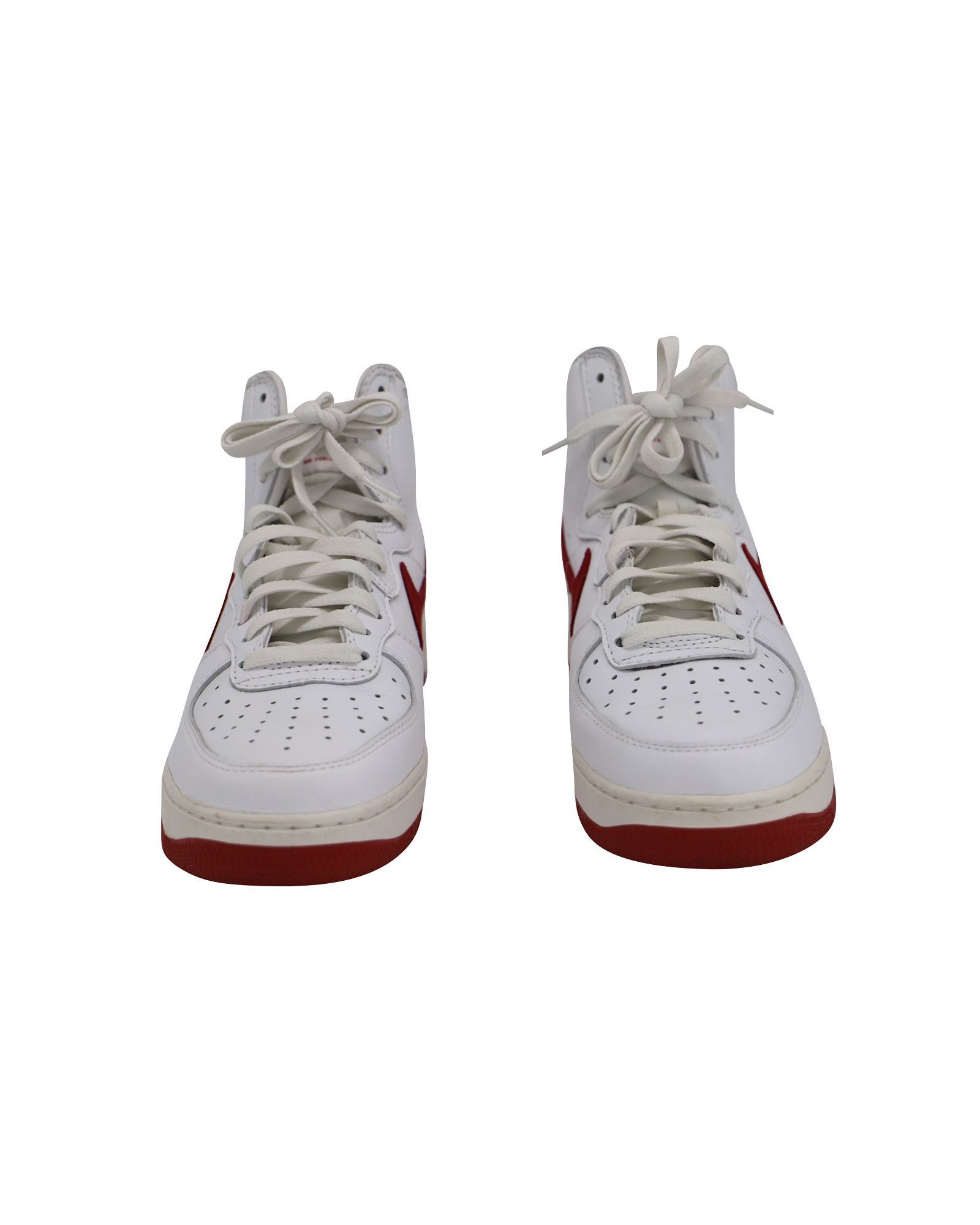 Nike Nike Air Force 1 High 'Nai Ke' Sneakers in White Red Leather Size US 7.5 / EU 40-41 - 4 Thumbnail
