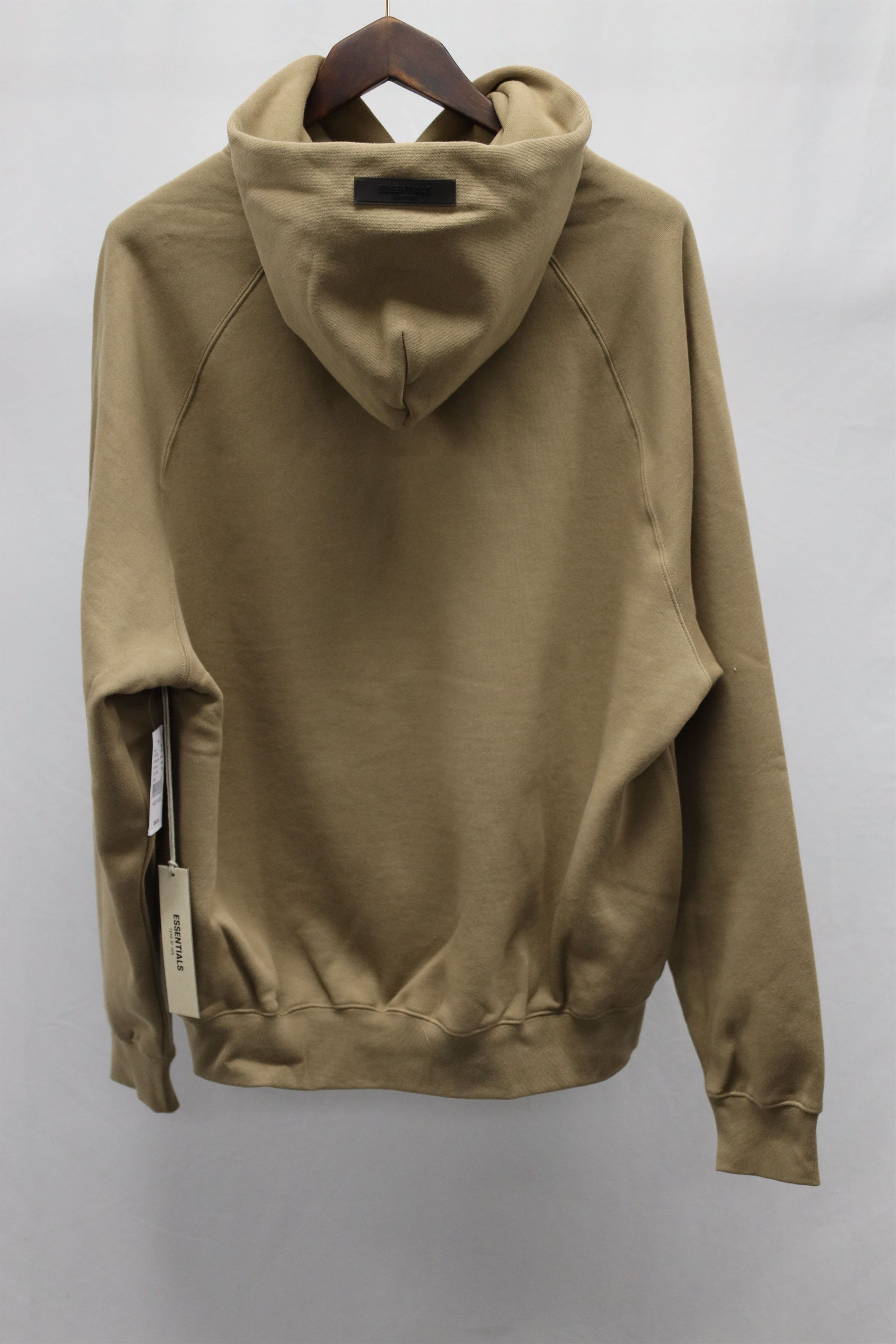 Fear of God Fear Of God Essentials Logo-Flocked Hoodie in Tan Cotton-Ble Size US S / EU 44-46 / 1 - 5 Thumbnail