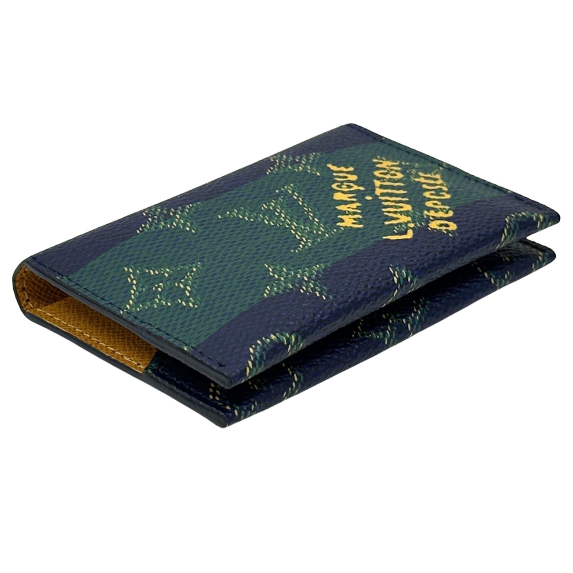 Louis Vuitton Louis Vuitton Business Card Holder/Card Case Monogram Heritage Women's Men's Brand Portecarte Slim Navy Green M25796 Size ONE SIZE - 3 Thumbnail