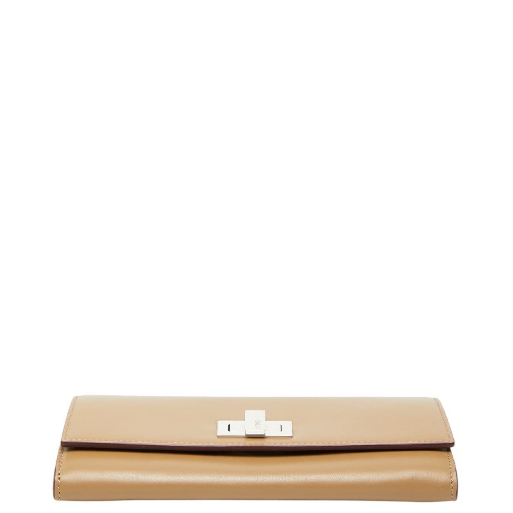 Fendi Fendi Peekaboo Long Wallet 8M0377 Brown Leather Women's FENDI Size ONE SIZE - 3 Thumbnail