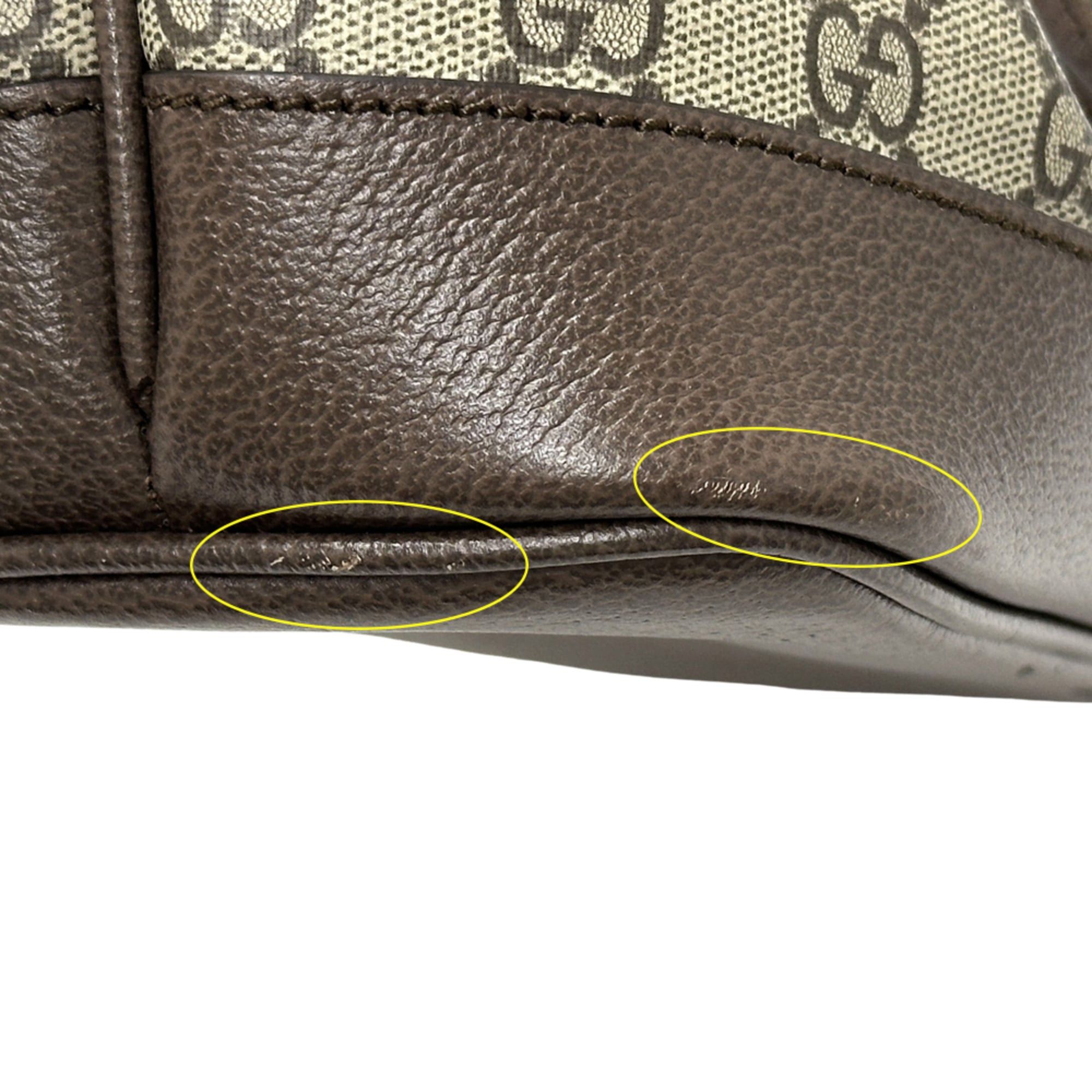Gucci Gucci Women's Handbag, GG Supreme Petite Marmont Tote Bag, Brown, Shoulder Bag Size ONE SIZE - 12 Thumbnail