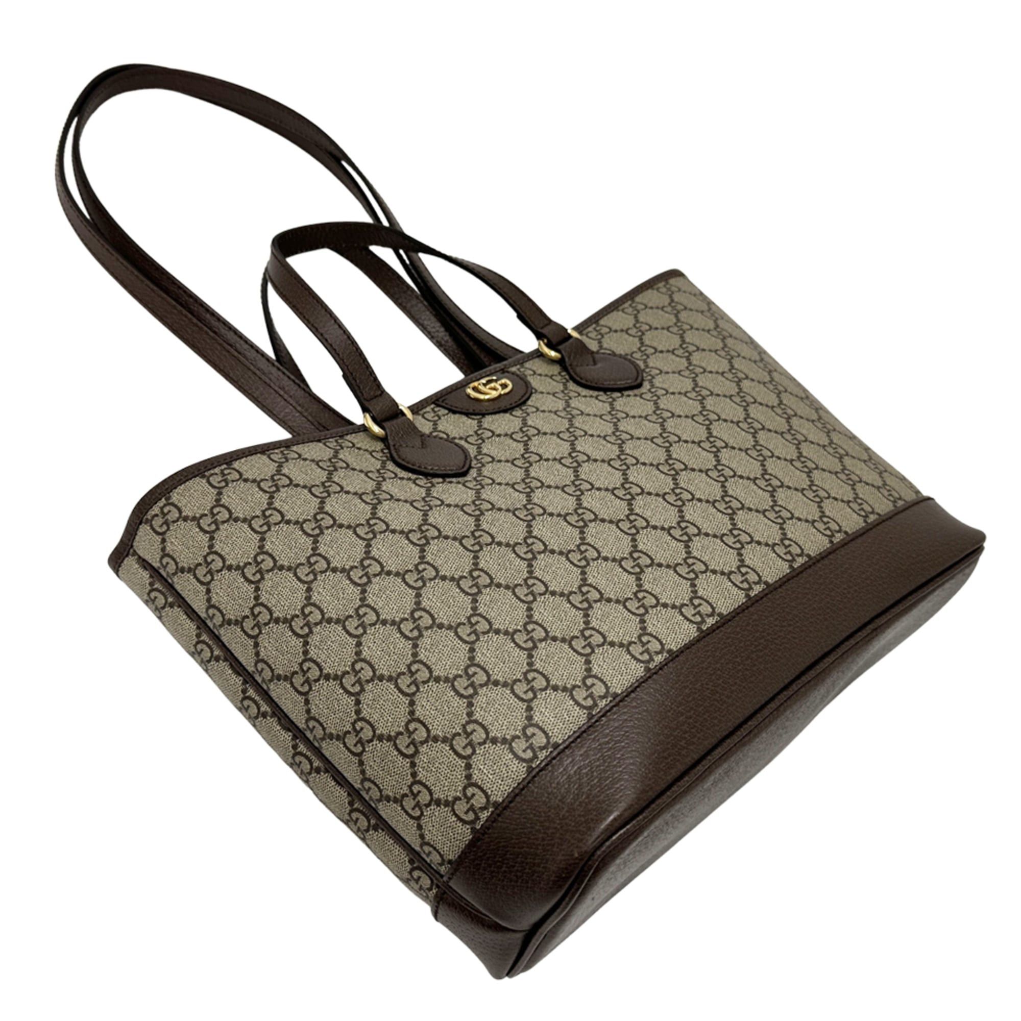 Gucci Gucci Women's Handbag, GG Supreme Petite Marmont Tote Bag, Brown, Shoulder Bag Size ONE SIZE - 3 Thumbnail