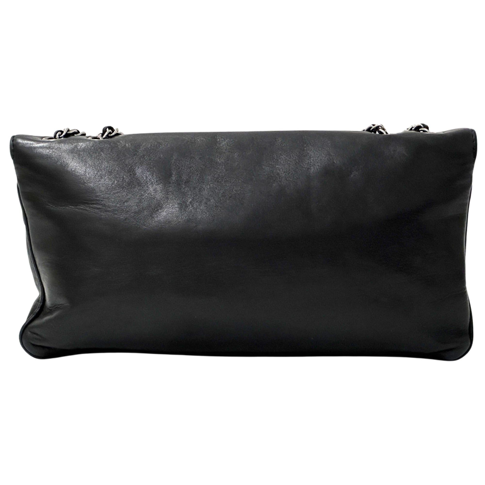 Chanel Chanel 2.55 Matelassé Handbag for Women, Brand Name Shoulder Bag, Lambskin, Black, Silver Hardware, Turnlock Flap, Bag Size ONE SIZE - 2 Thumbnail