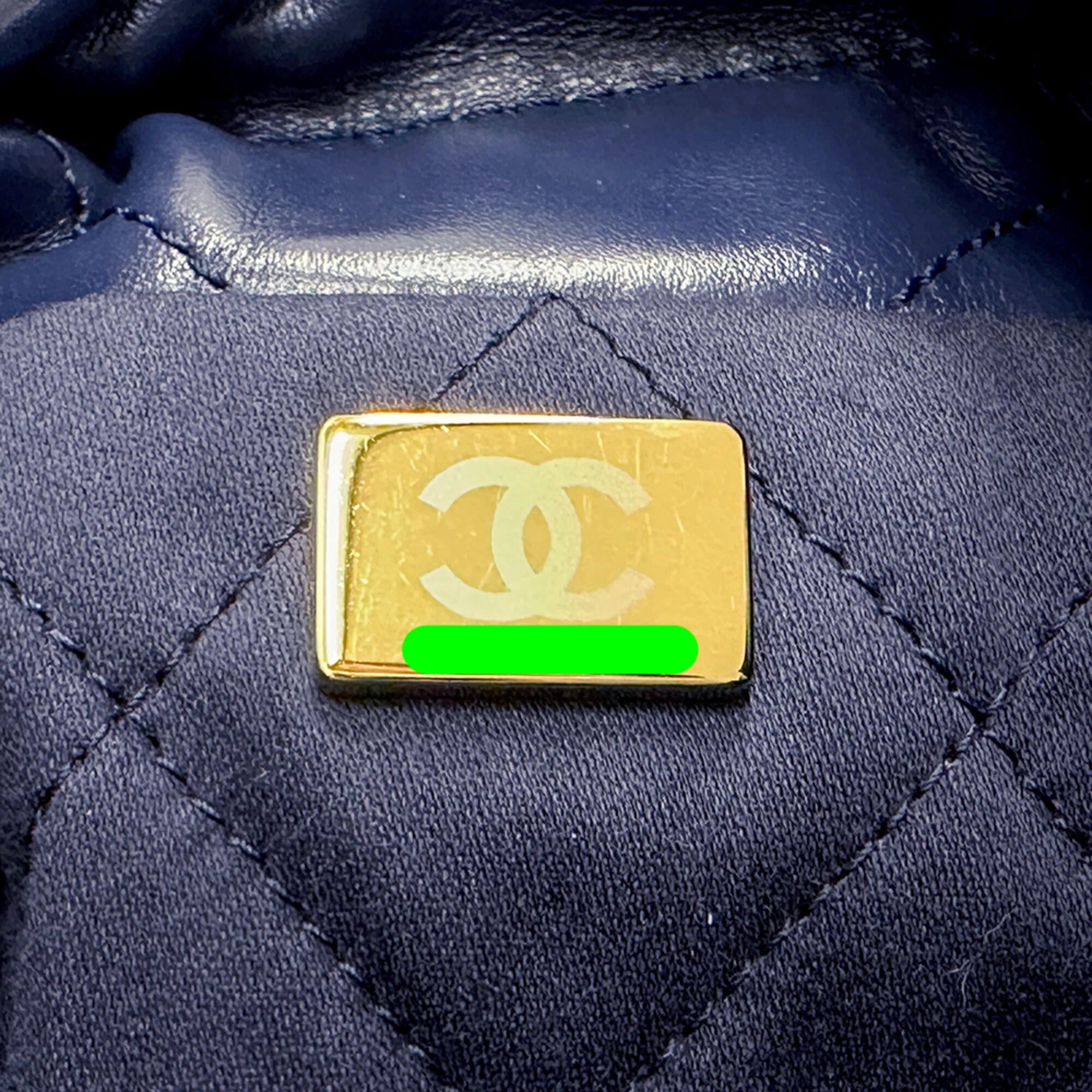 Chanel Chanel Handbag 22 Women's Brand Shoulder Bag 2-way Leather Navy Gold Hardware Chain Mini Size ONE SIZE - 7 Thumbnail