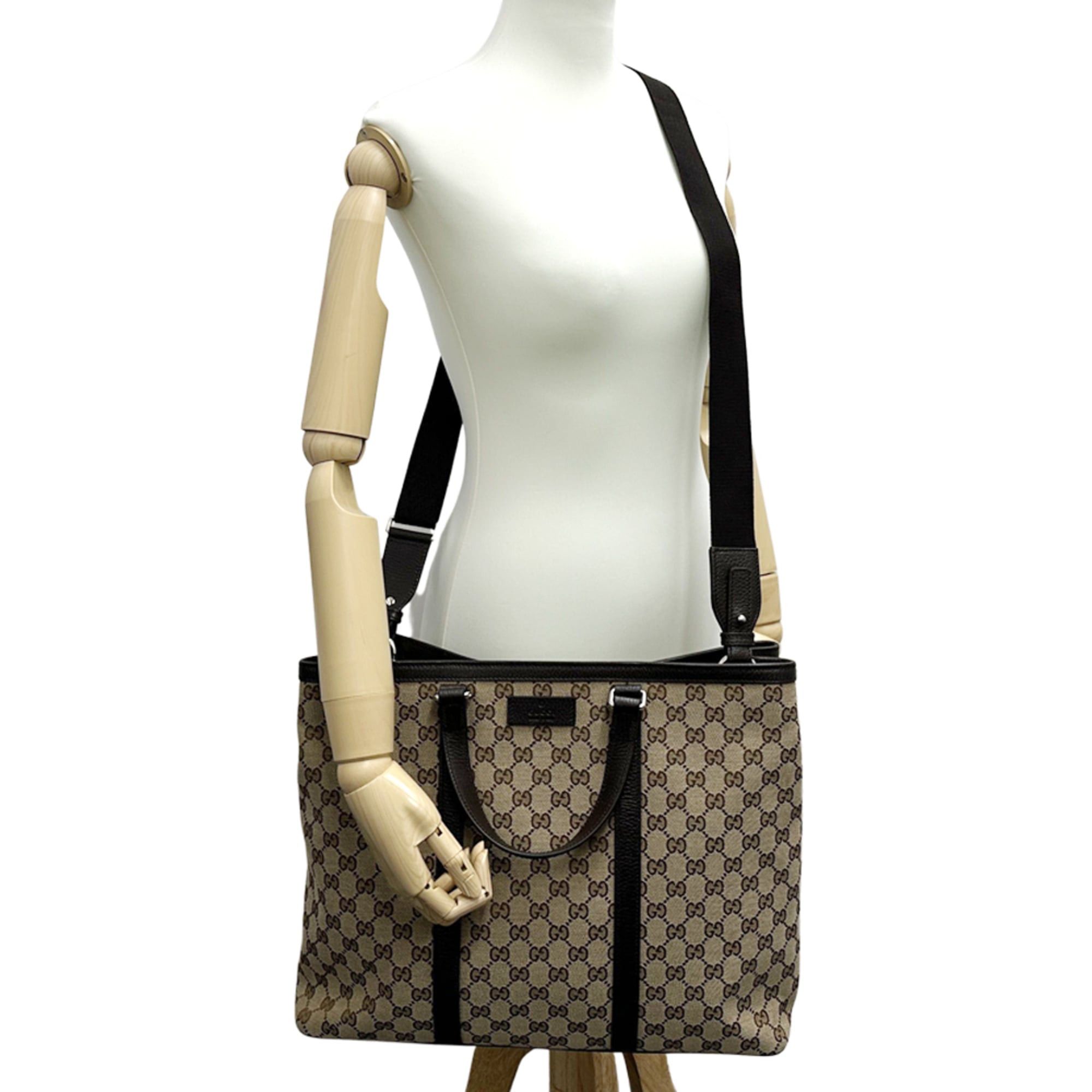 Gucci Gucci handbag for women and men, GG canvas, 2-way handbag/shoulder bag, brown/beige tote bag. Size ONE SIZE - 6 Thumbnail