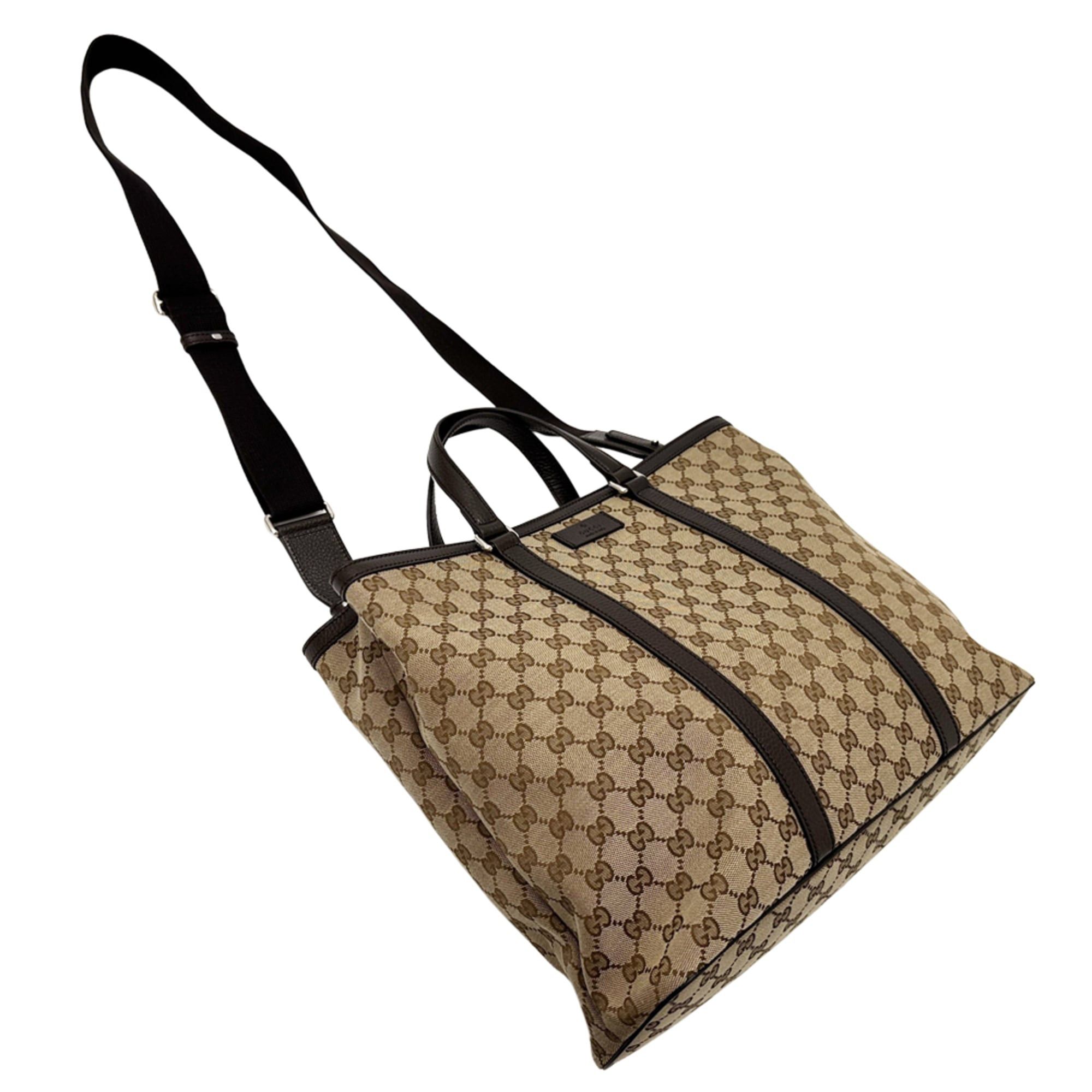 Gucci Gucci handbag for women and men, GG canvas, 2-way handbag/shoulder bag, brown/beige tote bag. Size ONE SIZE - 3 Thumbnail