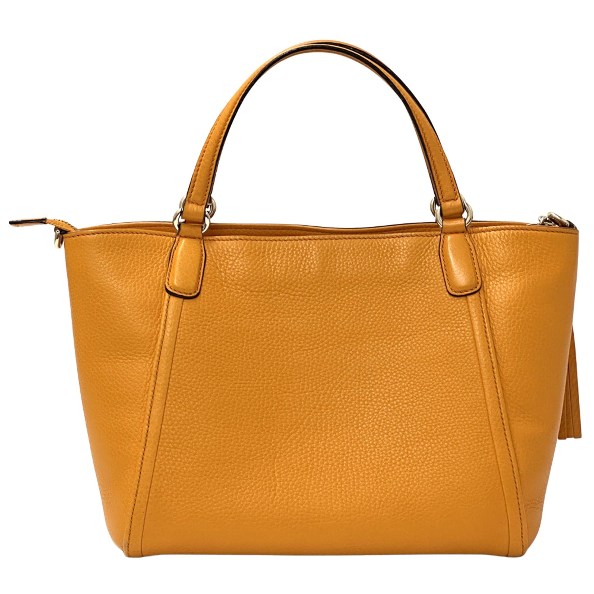 Gucci Gucci Soho handbag for women, 2-way leather handbag/shoulder bag, orange, 369176, tote bag/crossbody bag. Size ONE SIZE - 2 Thumbnail