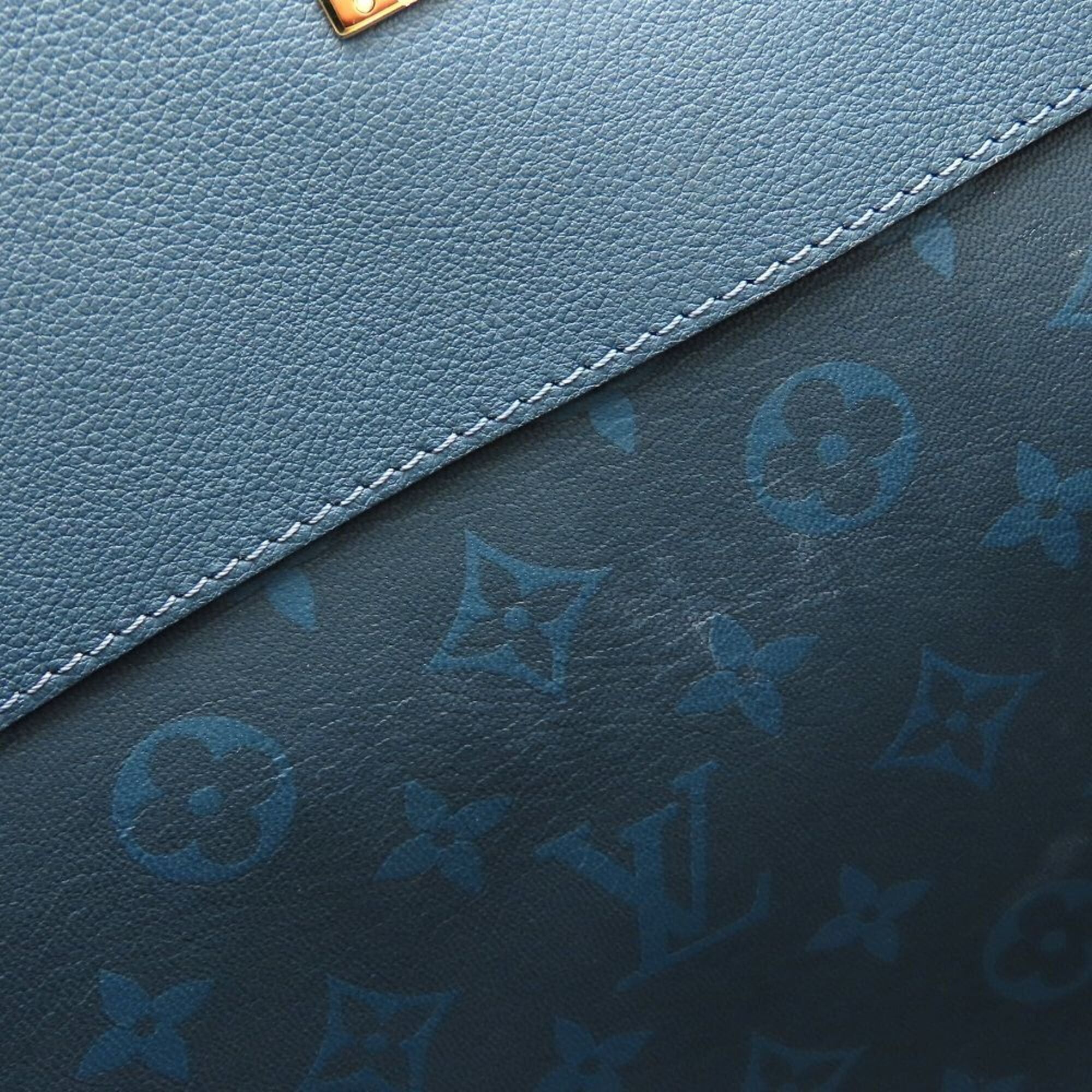 Louis Vuitton LOUIS VUITTON Steamer MM 2023SS M21249 2-Way Handbag Blue Denim Grain Leather Women's 353219 Size ONE SIZE - 7 Thumbnail