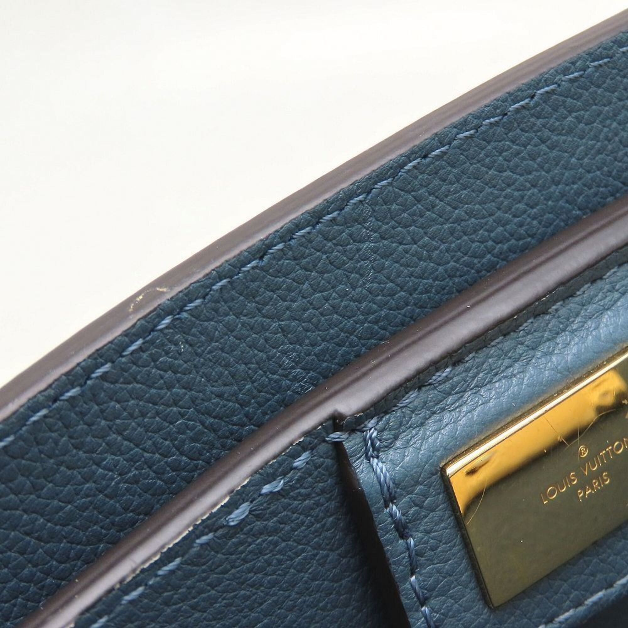 Louis Vuitton LOUIS VUITTON Steamer MM 2023SS M21249 2-Way Handbag Blue Denim Grain Leather Women's 353219 Size ONE SIZE - 11 Thumbnail