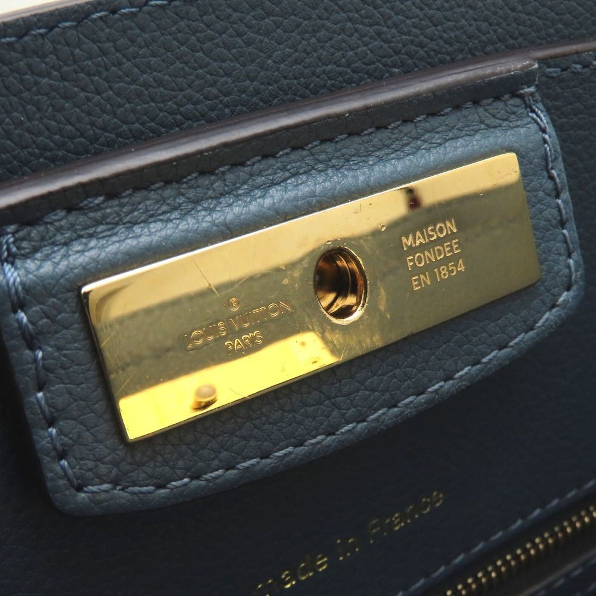 Louis Vuitton LOUIS VUITTON Steamer MM 2023SS M21249 2-Way Handbag Blue Denim Grain Leather Women's 353219 Size ONE SIZE - 12 Thumbnail