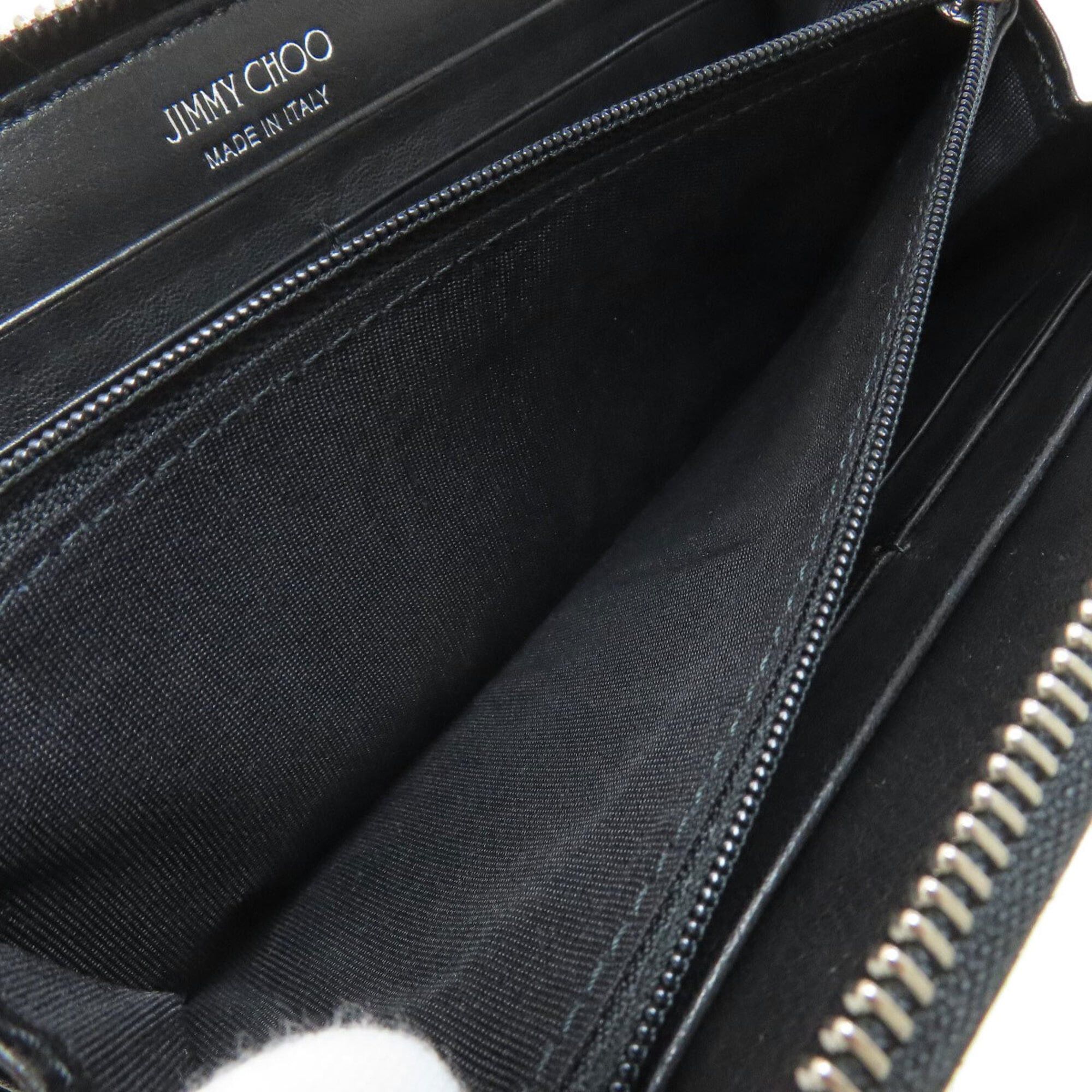 Jimmy Choo Jimmy Choo Star Motif Round Zip Long Wallet Leather Women's Size ONE SIZE - 6 Thumbnail