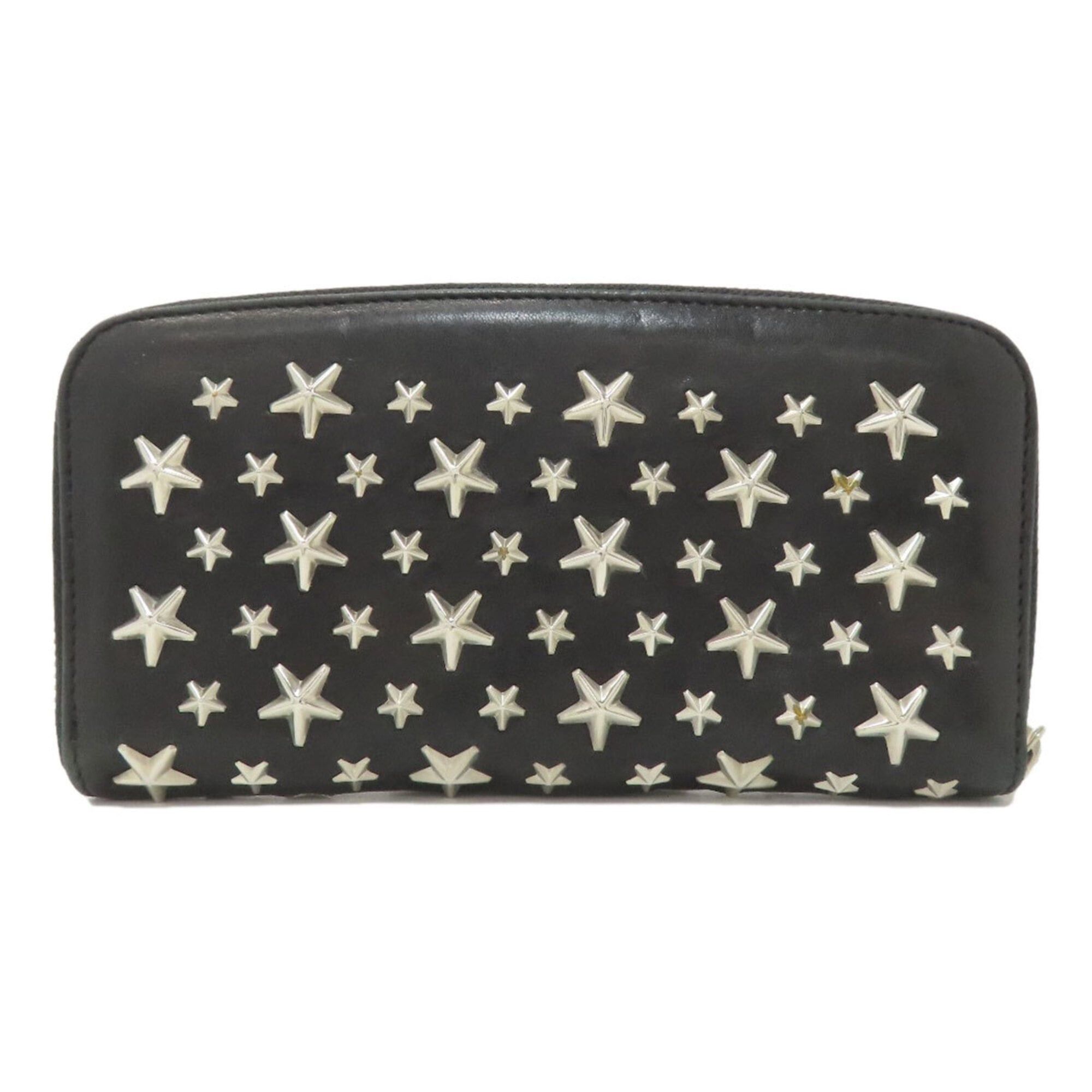 Jimmy Choo Jimmy Choo Star Motif Round Zip Long Wallet Leather Women's Size ONE SIZE - 2 Thumbnail
