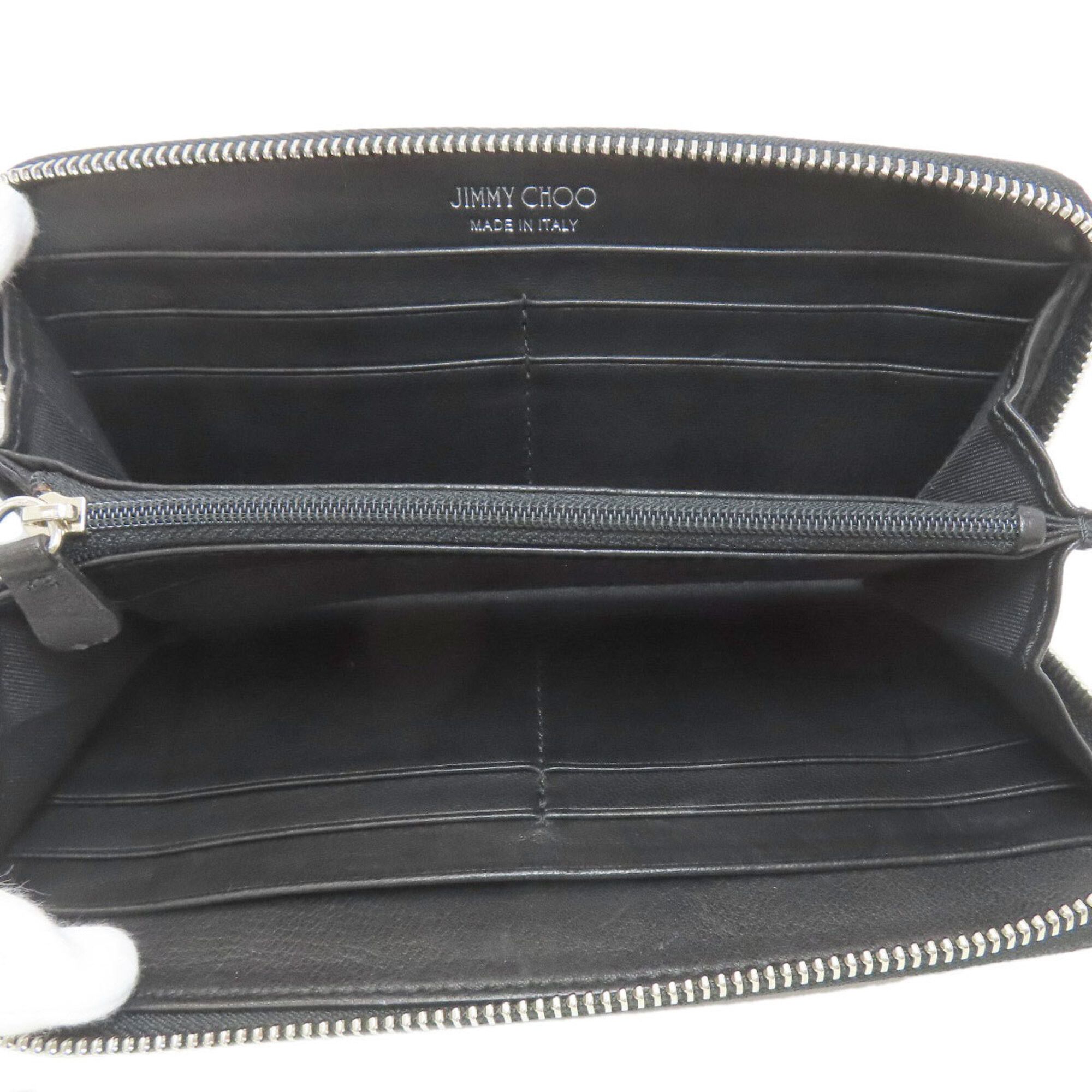 Jimmy Choo Jimmy Choo Star Motif Round Zip Long Wallet Leather Women's Size ONE SIZE - 4 Thumbnail