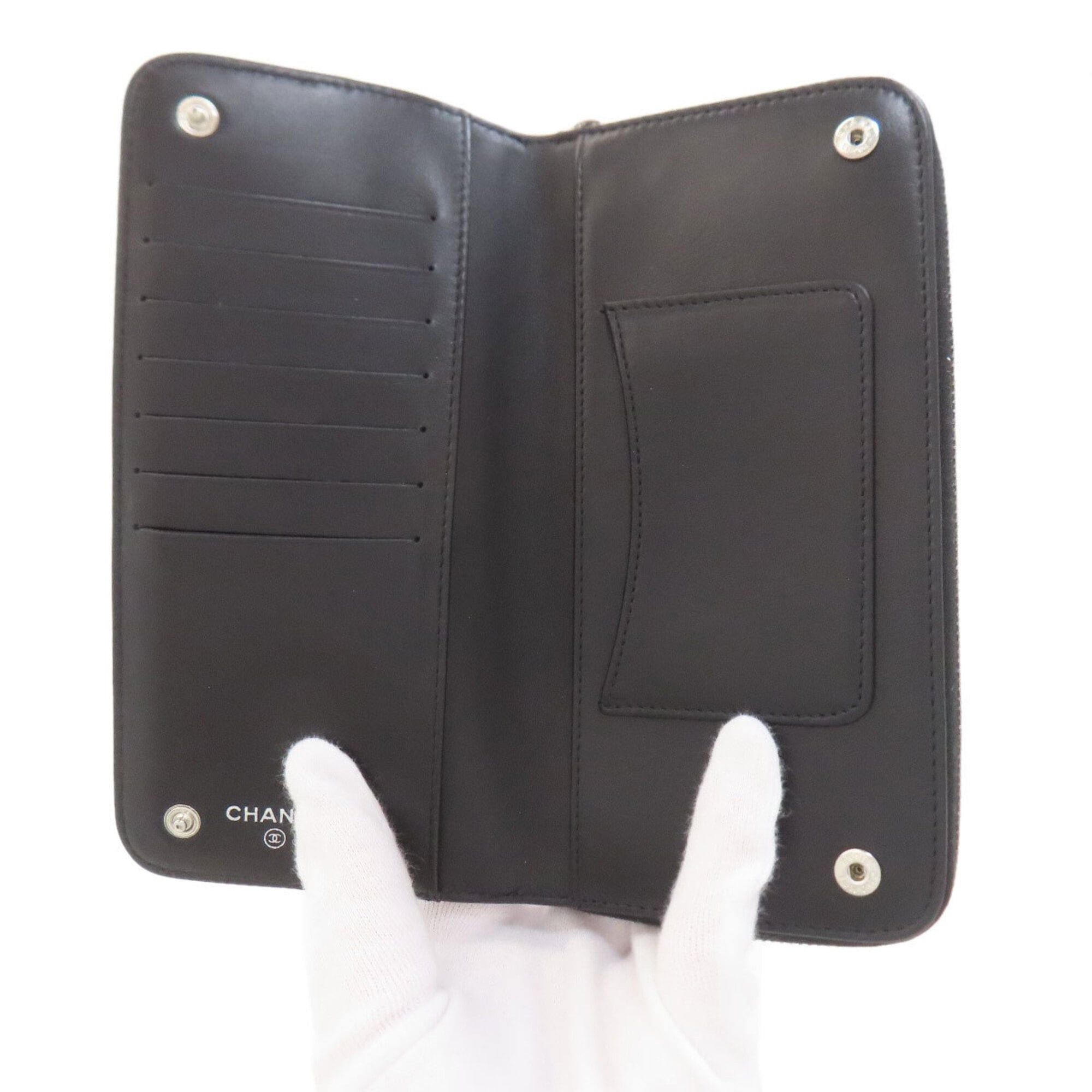 Chanel Chanel Matelassé Long Wallet with Silver Hardware, Calfskin, Women's CHANEL Size ONE SIZE - 4 Thumbnail