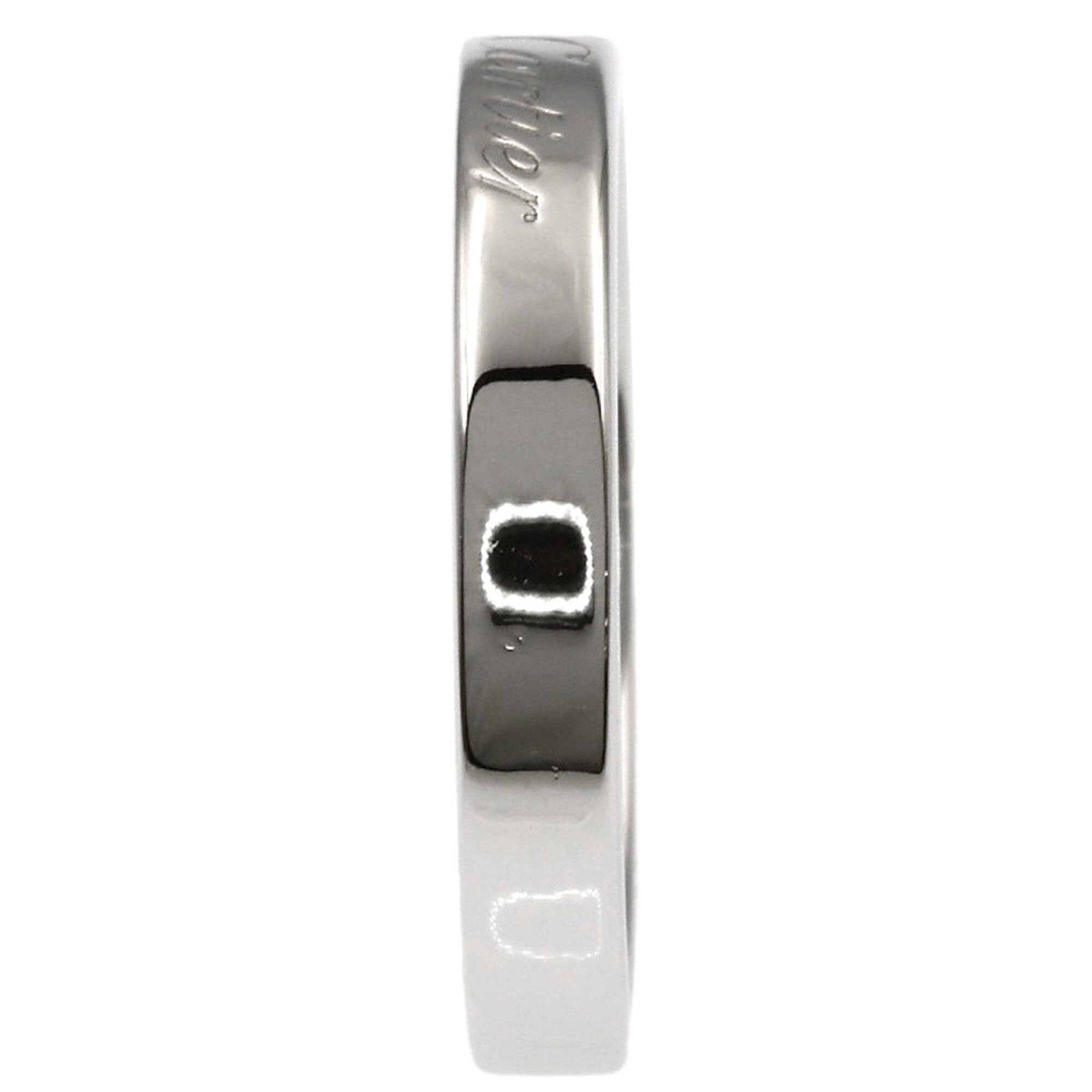 Cartier Cartier Flat Band Ring #52, Platinum PT950, Women's, CARTIER Size ONE SIZE - 3 Thumbnail
