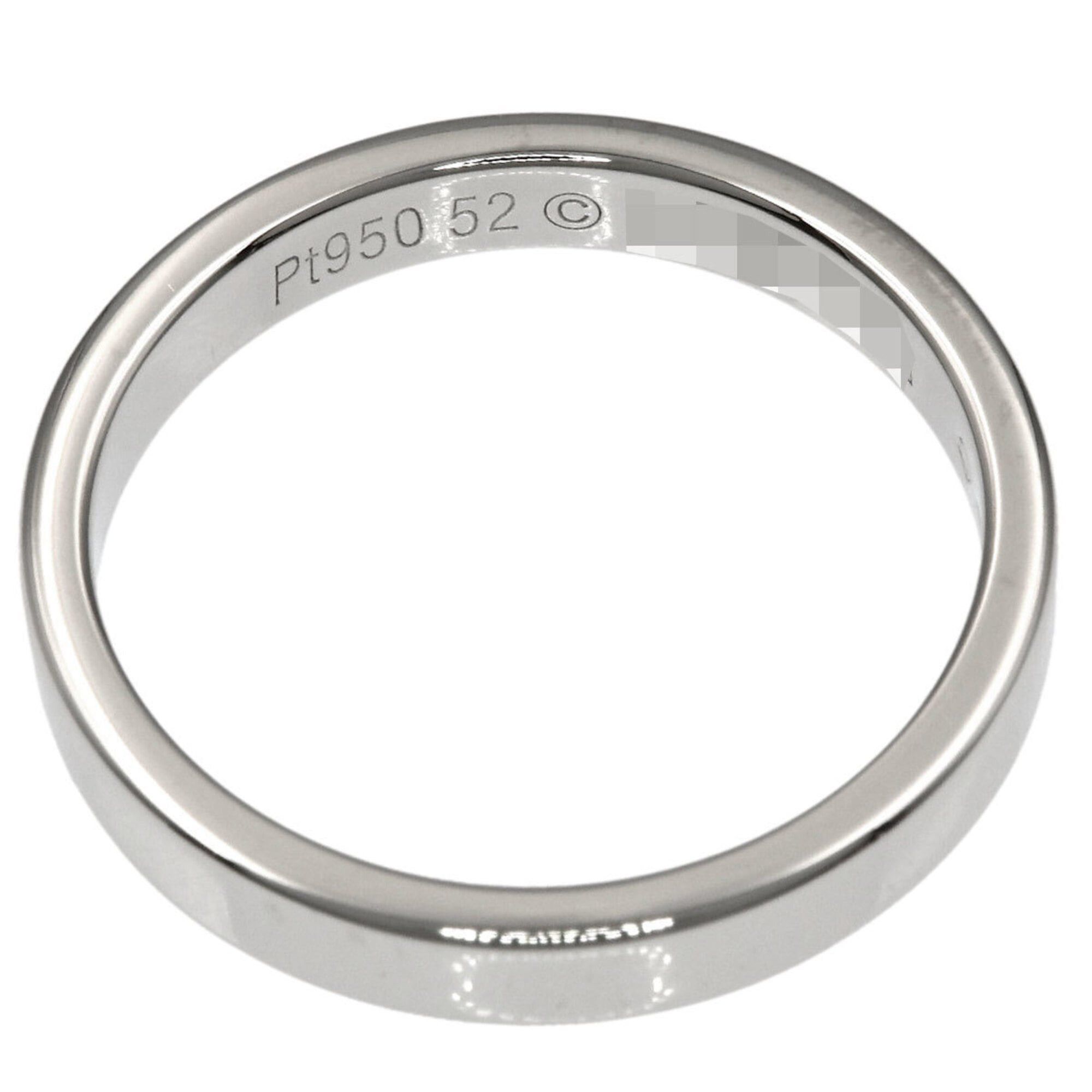 Cartier Cartier Flat Band Ring #52, Platinum PT950, Women's, CARTIER Size ONE SIZE - 4 Thumbnail
