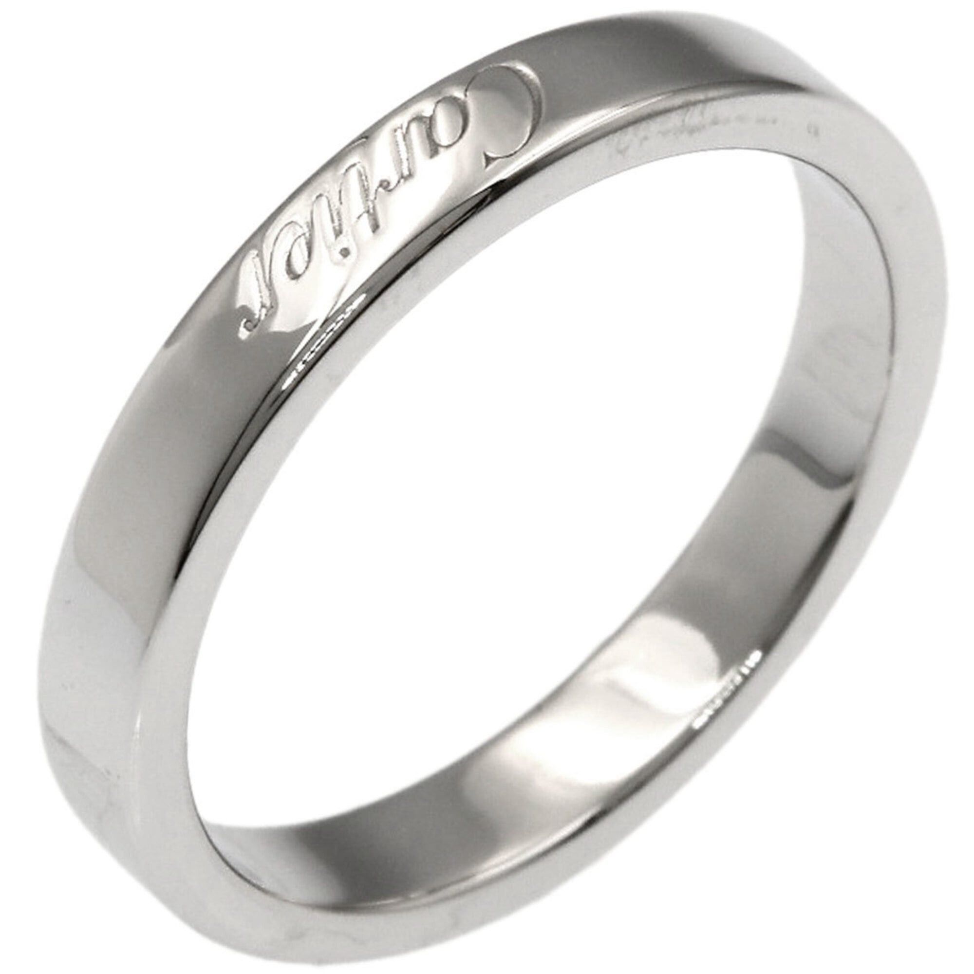 Cartier Cartier Flat Band Ring #52, Platinum PT950, Women's, CARTIER Size ONE SIZE - 2 Thumbnail