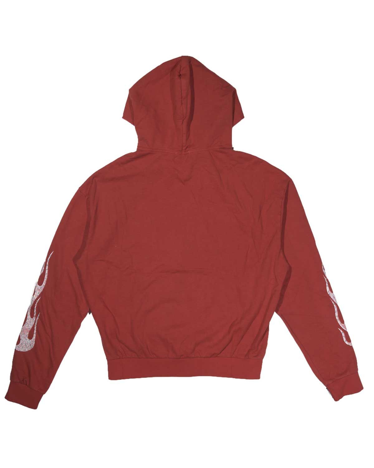 Hugo Boss Bossi Vintage Rhinestone Hoodie Red/White/Clear Size US L / EU 52-54 / 3 - 2 Thumbnail