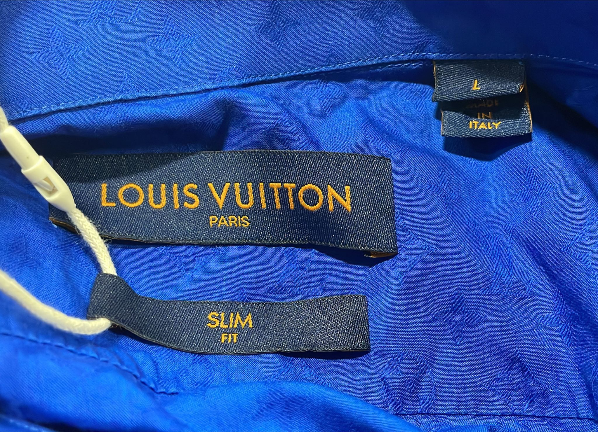 Louis Vuitton Louis Vuitton Monogram Long Sleeve Shirt in Blue Cotton Size US XXL / EU 58 / 5 - 5 Thumbnail