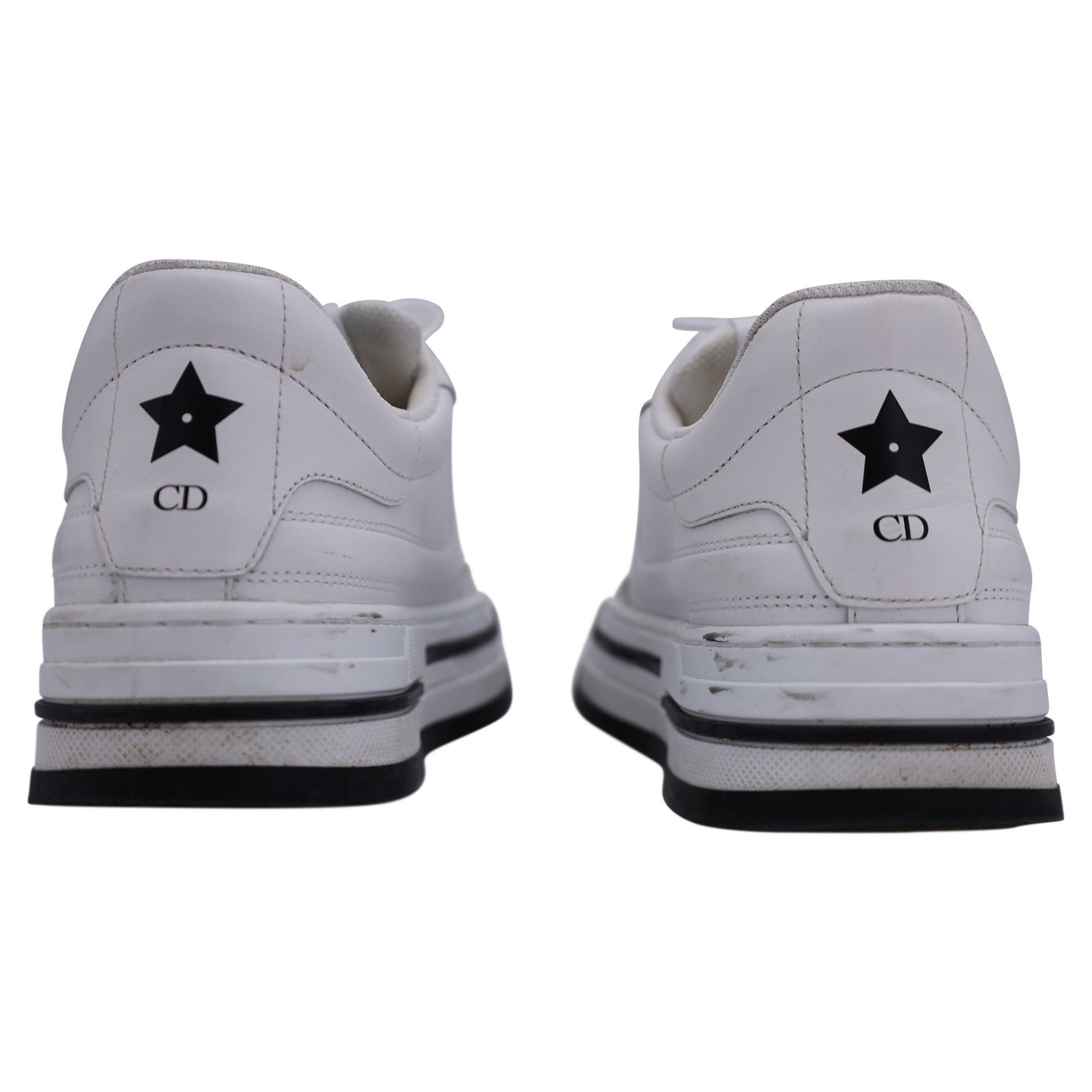 Dior Dior D-Freeway Low-Top Sneakers in White Leather Size US 6.5 / EU 39-40 - 4 Thumbnail