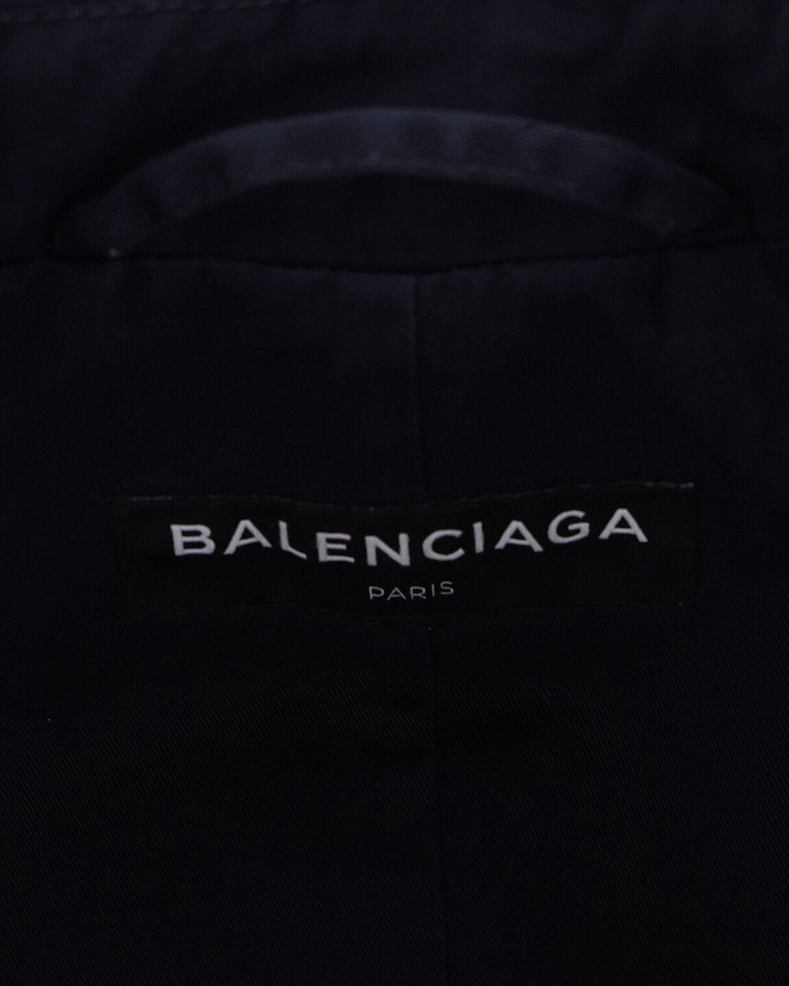 Balenciaga Balenciaga Knee-Length Carcoat in Navy Cotton Size US M / EU 48-50 / 2 - 4 Thumbnail
