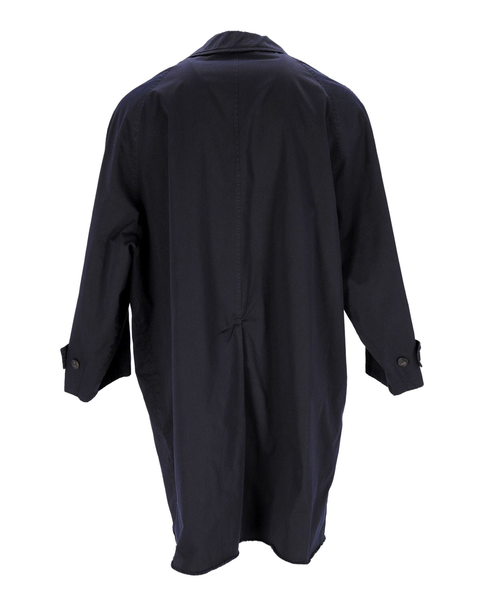 Balenciaga Balenciaga Knee-Length Carcoat in Navy Cotton Size US M / EU 48-50 / 2 - 3 Thumbnail