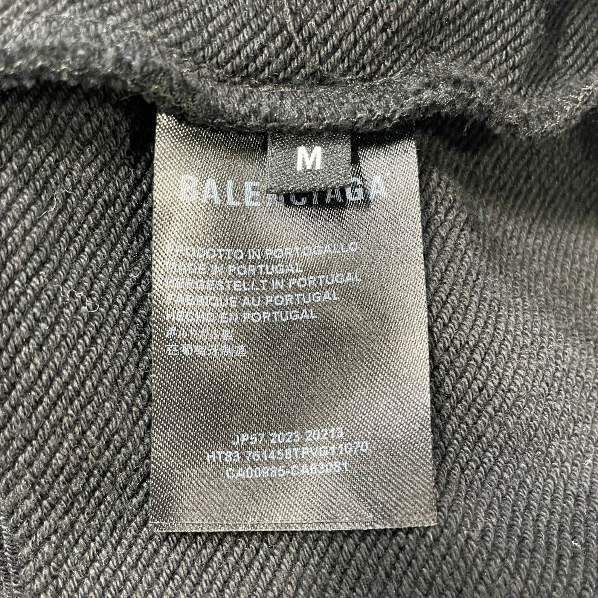 Balenciaga Balenciaga Back Flip Logo Hoodie in Black Cotton Size US S / EU 44-46 / 1 - 4 Thumbnail