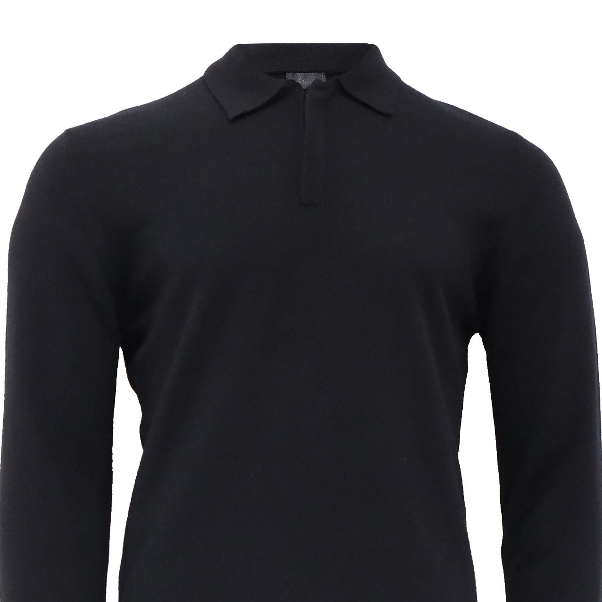Dior Dior Long Sleeve Polo Sweater in Black Cashmere Size US M / EU 48-50 / 2 - 2 Thumbnail