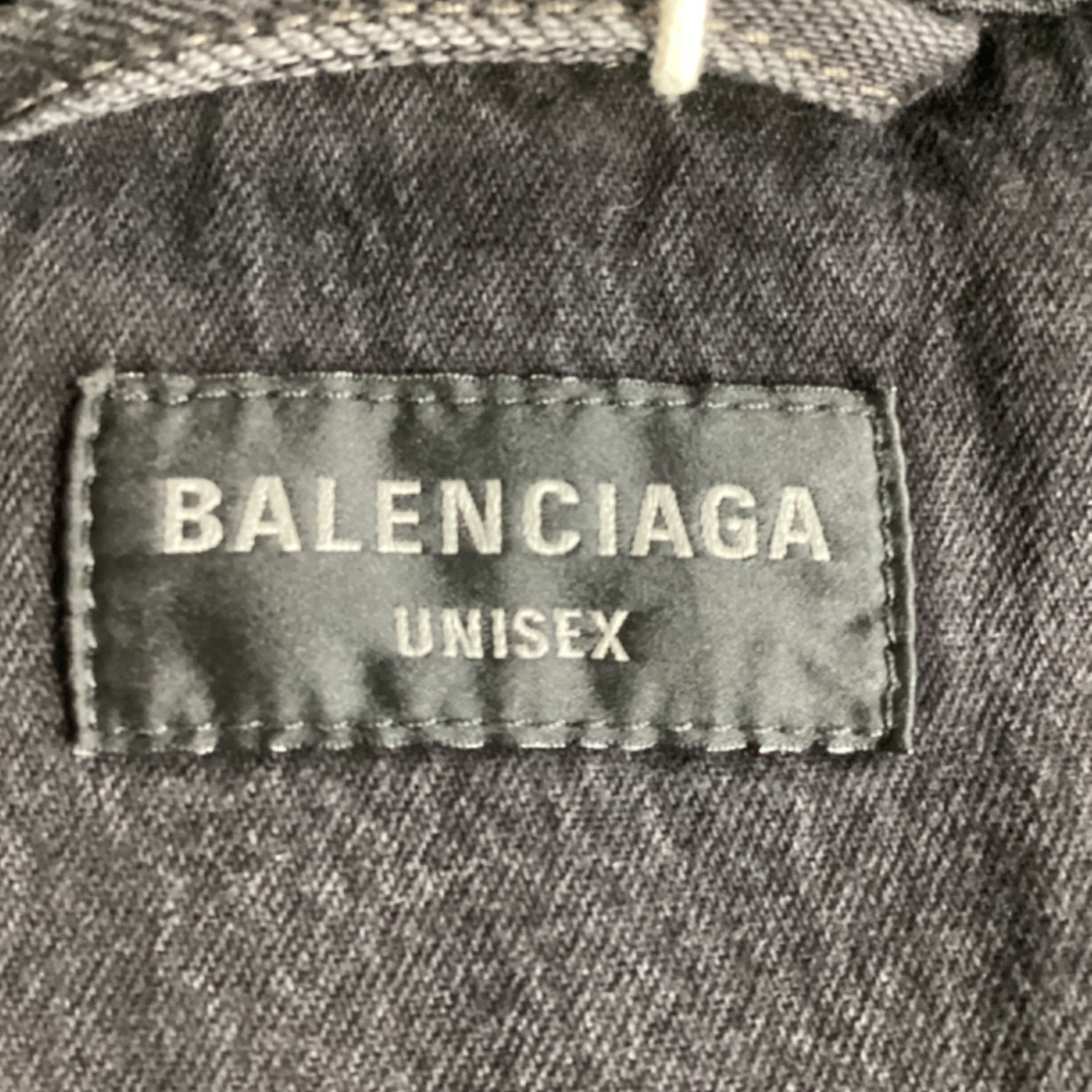 Balenciaga Balenciaga Mirror Denim Jacket in Dark Grey Cotton Size US L / EU 52-54 / 3 - 5 Thumbnail