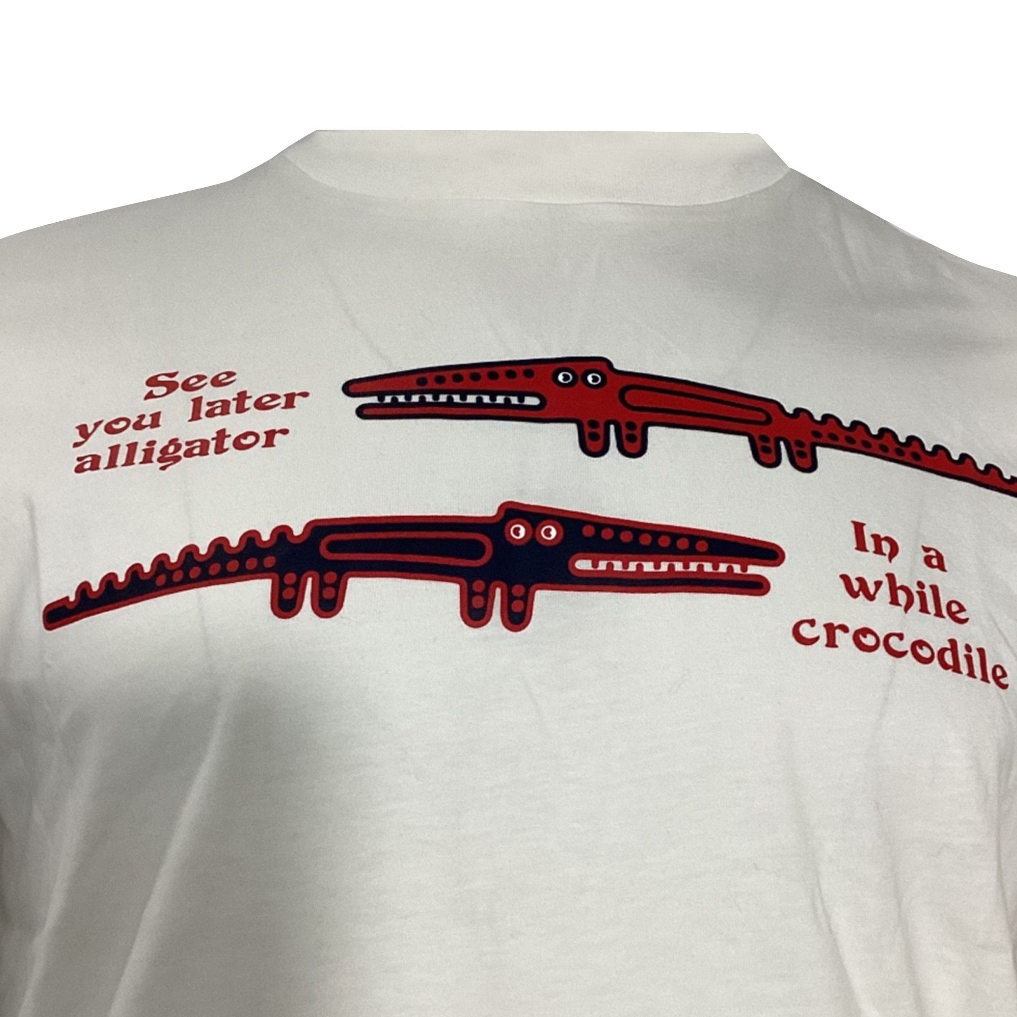 Moncler Moncler Aligator Crew-Neck T-Shirt in White Cotton Size US XXL / EU 58 / 5 - 2 Thumbnail