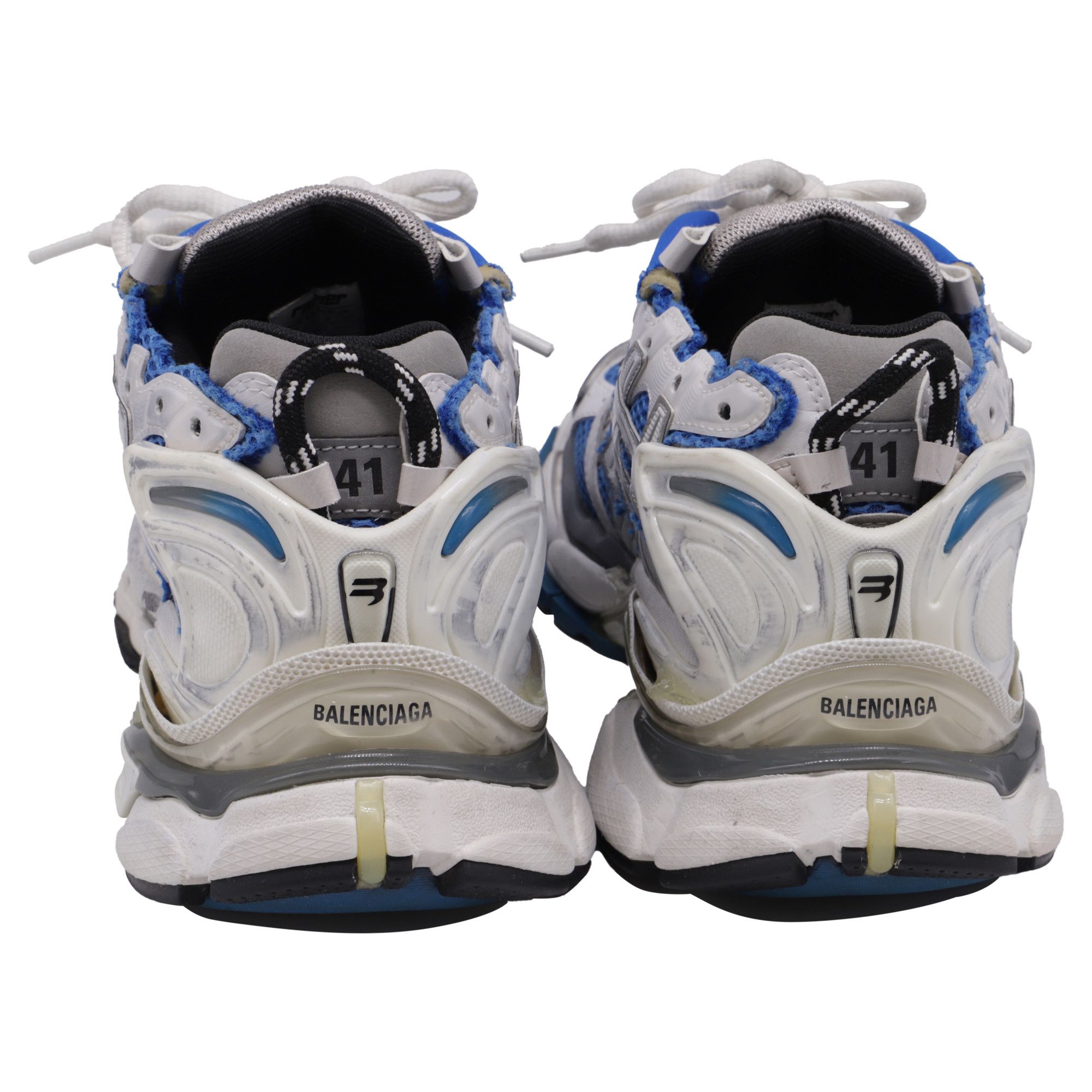 Balenciaga Balenciaga Runner Sneakers in Blue Polyurethane Size US 8 / EU 41 - 5 Thumbnail