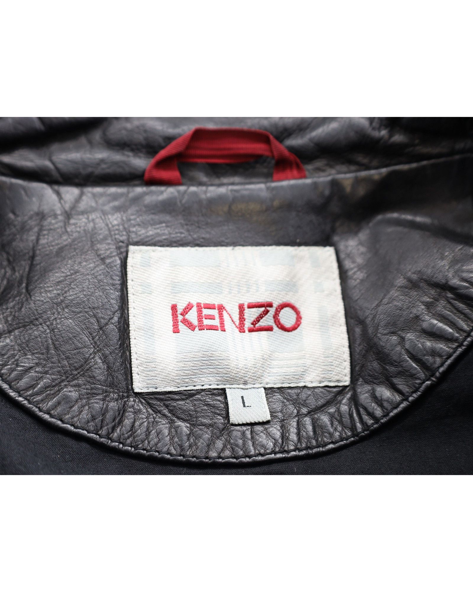 Kenzo Kenzo Zip Front Moto Jacket in Black Calfskin Leather Size US M / EU 48-50 / 2 - 3 Thumbnail