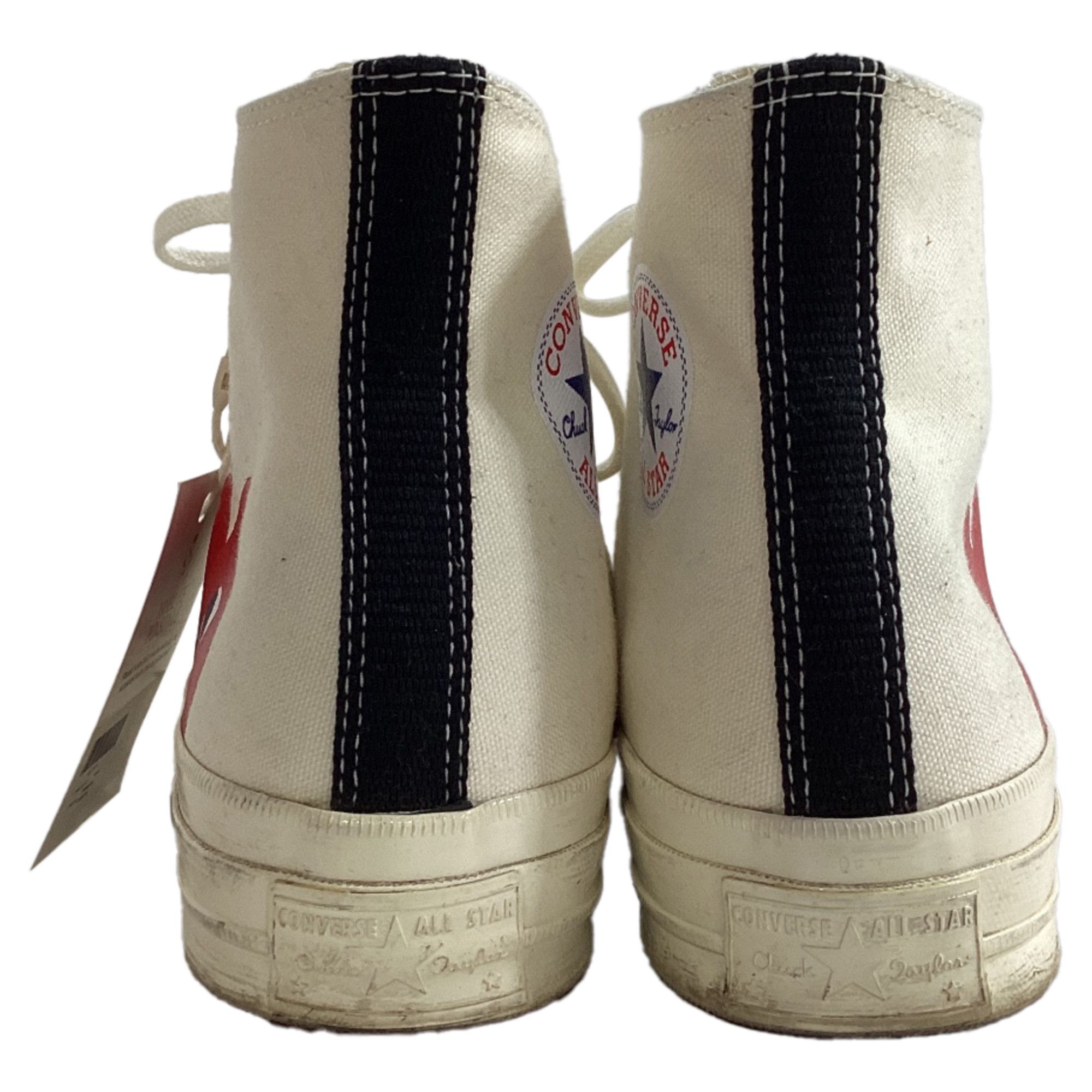 Comme des Garcons CDG Play x Converse Chuck Taylor High-Top Sneakers in White Size US 8.5 / EU 41-42 - 3 Thumbnail