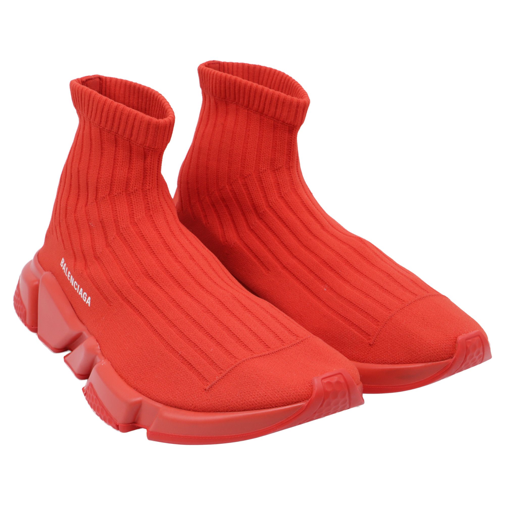 Balenciaga Balenciaga Speed Sneakers in Red Polyester Size US 12 / EU 45 - 3 Thumbnail