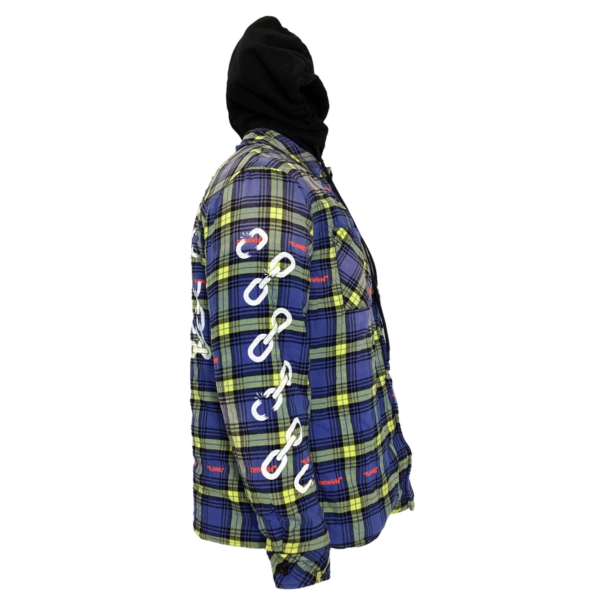 Off-White Off-White Arrow Logo Plaid Shirt Jacket in Blue and Yellow C Size US M / EU 48-50 / 2 - 3 Thumbnail