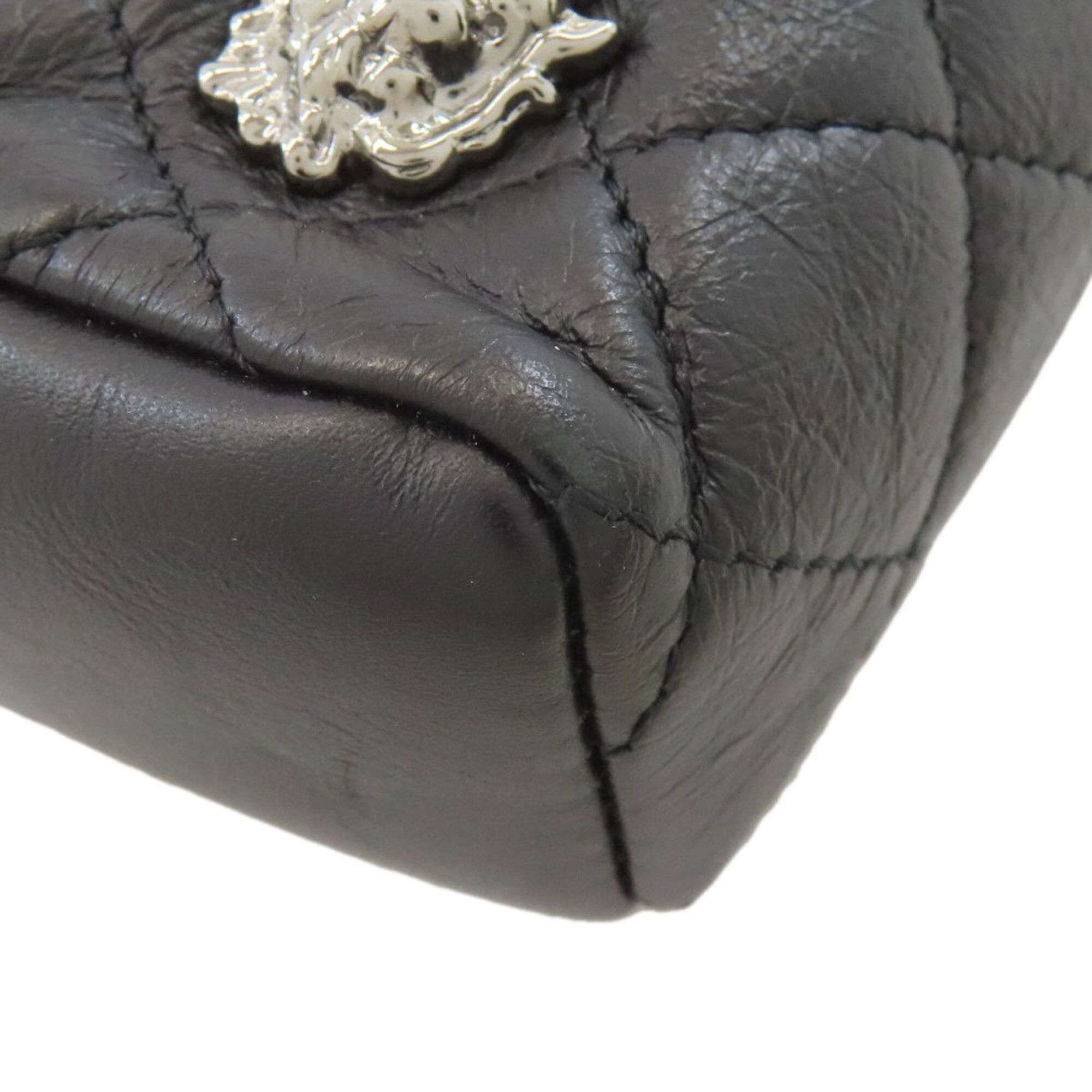 Chanel Chanel Mini Chain Shoulder Bag, Matelassé, Silver Hardware, Lambskin, Women's. Size ONE SIZE - 18 Thumbnail