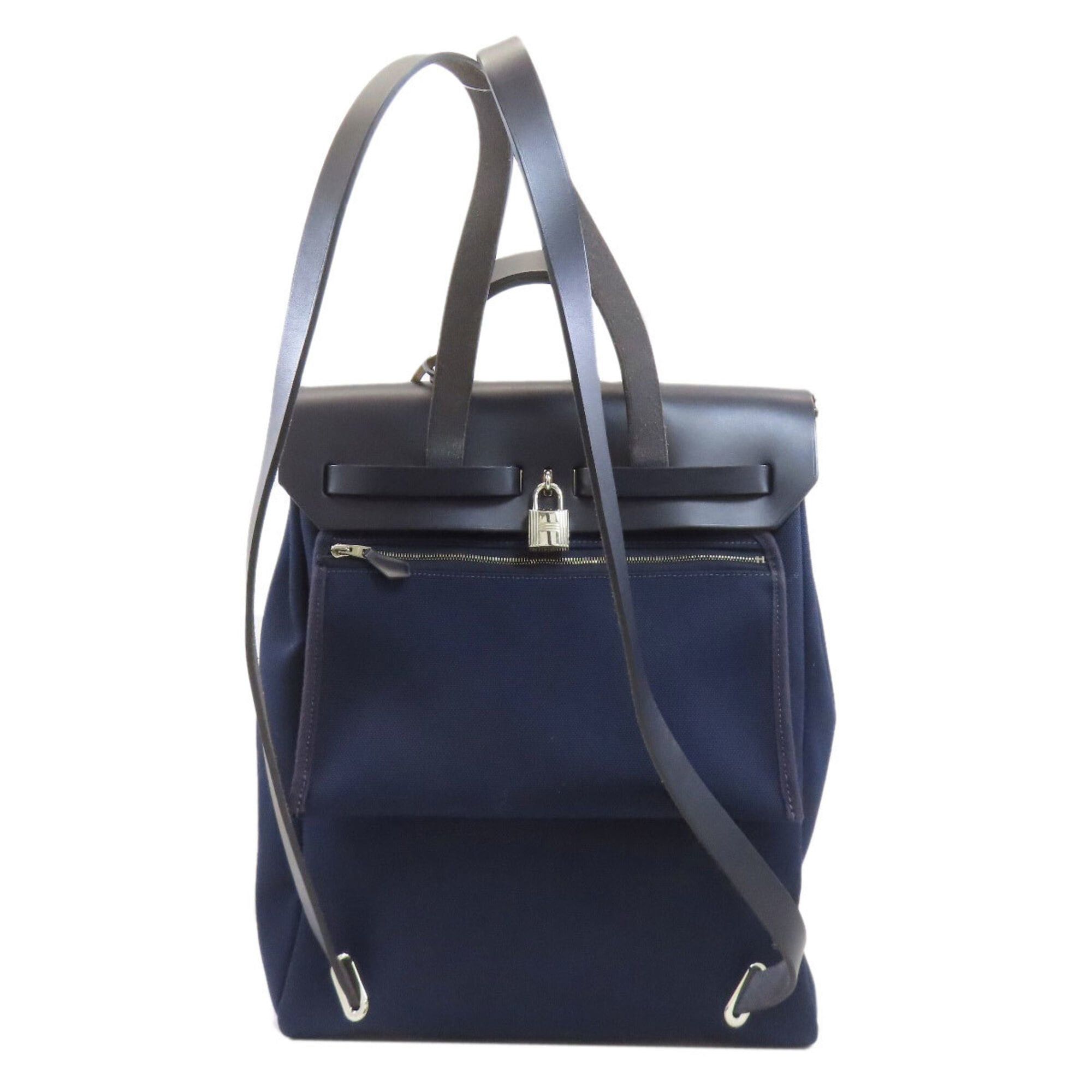 Hermes Hermes Herbag Zip Add MM Silver Hardware Handbag Toile Officier Women's HERMES Size ONE SIZE - 2 Thumbnail