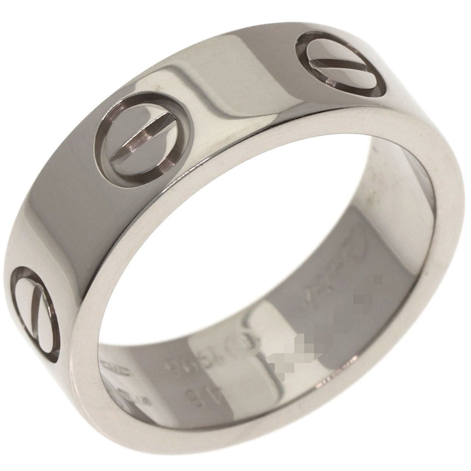 Cartier Cartier Love Ring #48, 18K White Gold, Women's Ring, CARTIER Size ONE SIZE - 2 Thumbnail